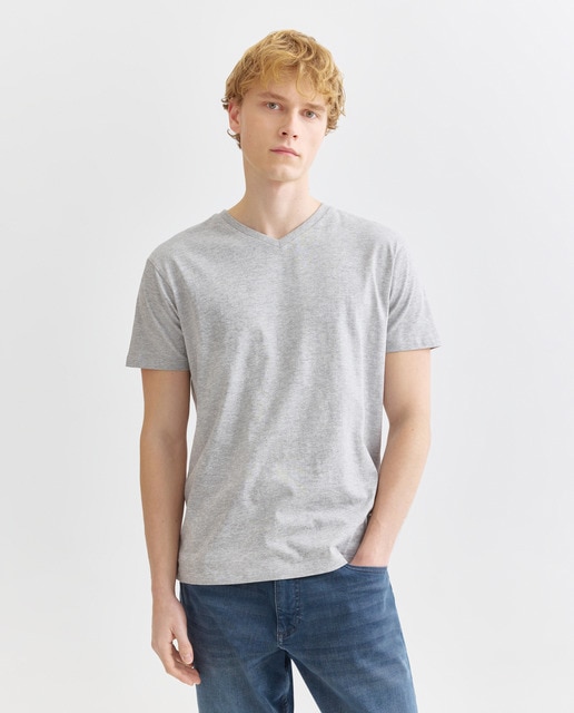 Imagen 0 de Camiseta de hombre manga corta cuello caja básica