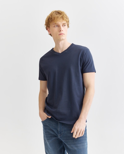 Imagen 0 de Camiseta de hombre manga corta cuello caja básica