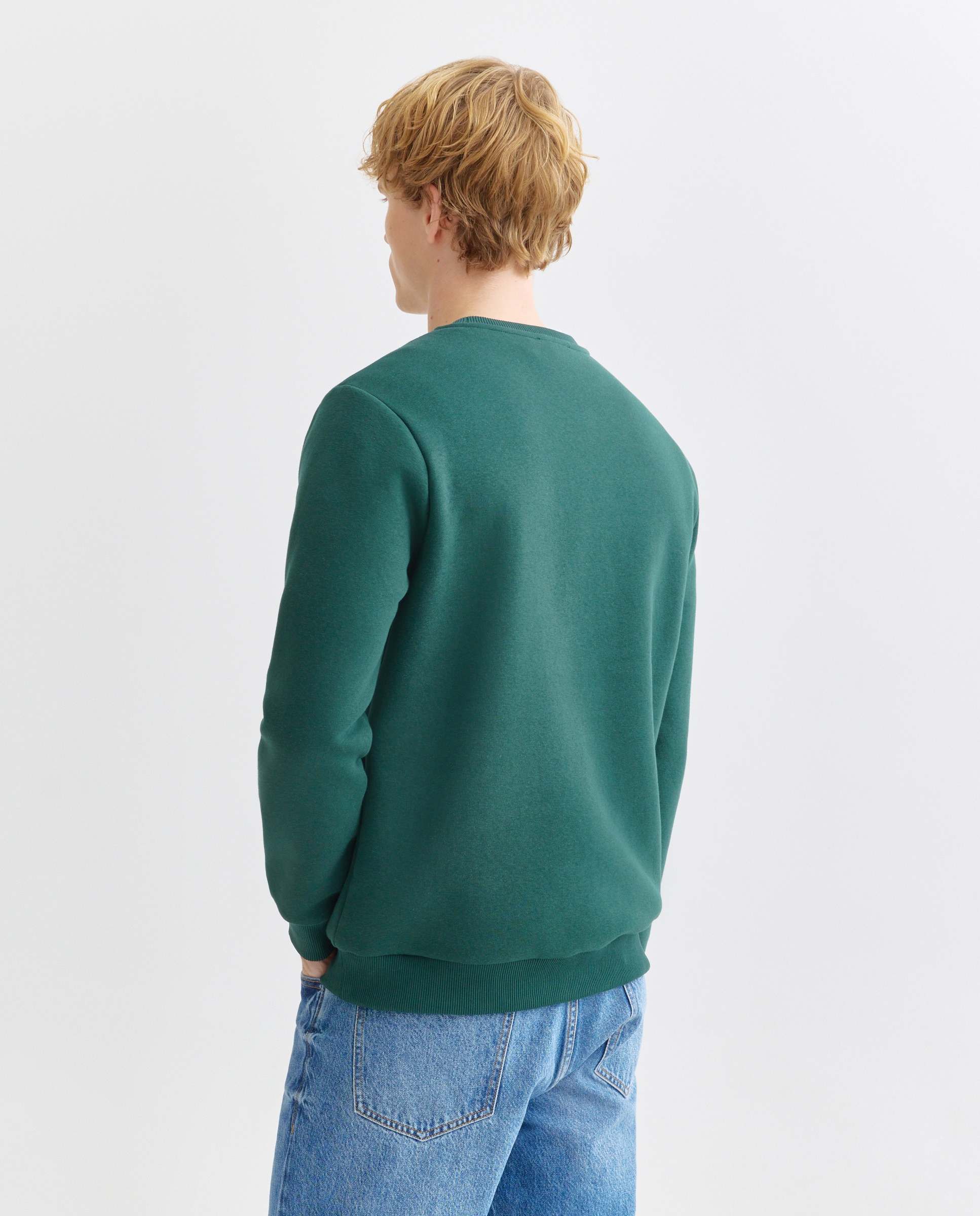 Sudadera de hombre cuello caja texto BAKERY 500 VERDE-3