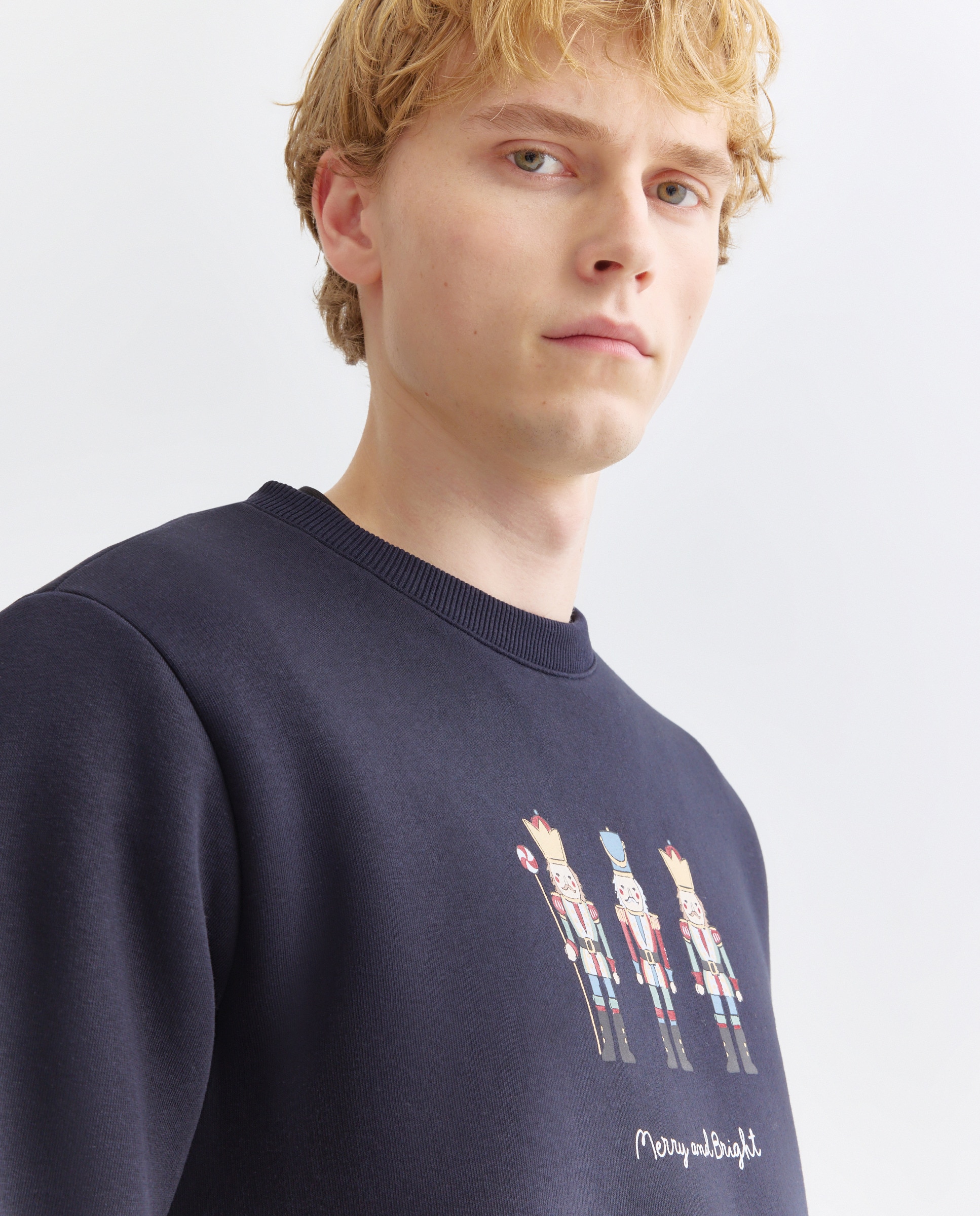 Sudadera de hombre cuello caja SOLDADITOS Azul marino-1