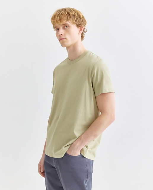 Imagen 0 de Camiseta de hombre manga corta cuello caja lisa