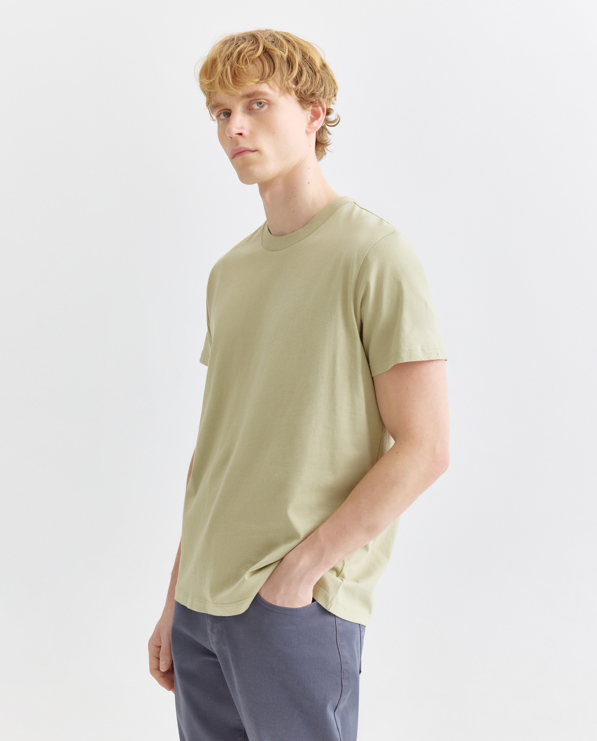 Imagen 0 de Camiseta de hombre manga corta cuello caja lisa