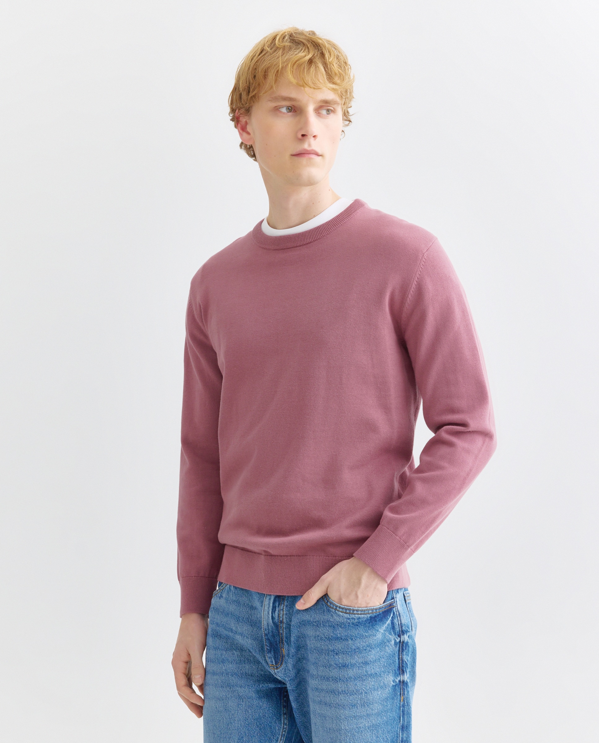 Jersey de hombre cuello caja liso algodón 100% 230 Rosa oscuro-1