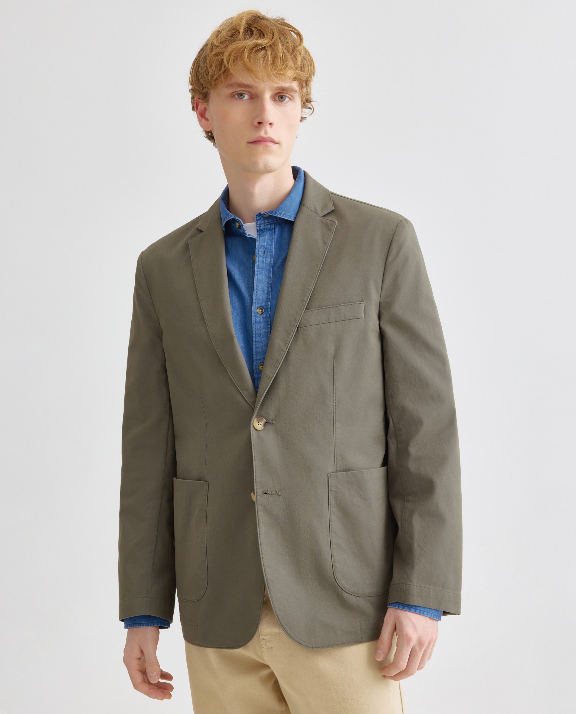 Imagen 0 de Chaqueta sport de hombre de algodón lisa