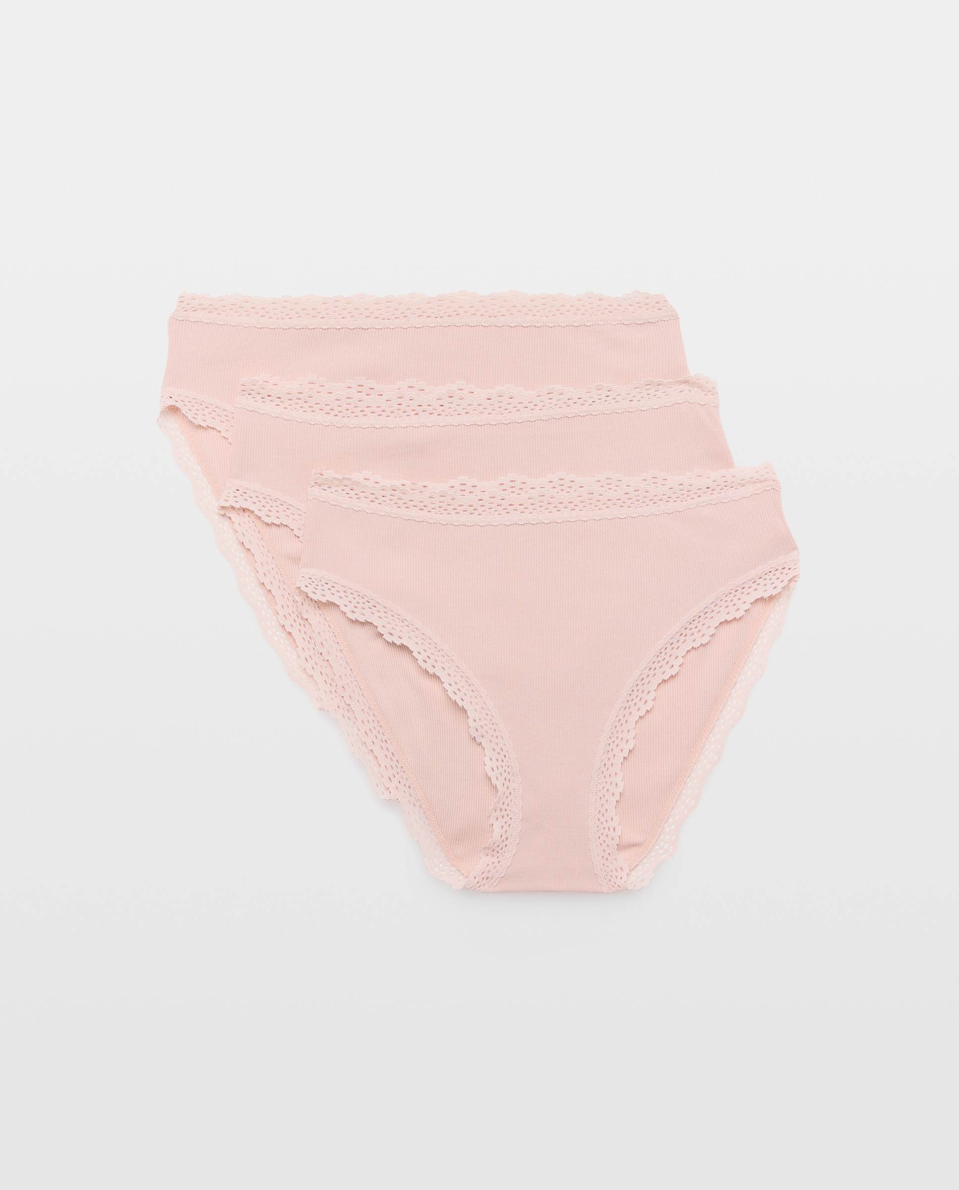 Pack de 3 Cuecas com Textura 220 Rosa Pálido-3