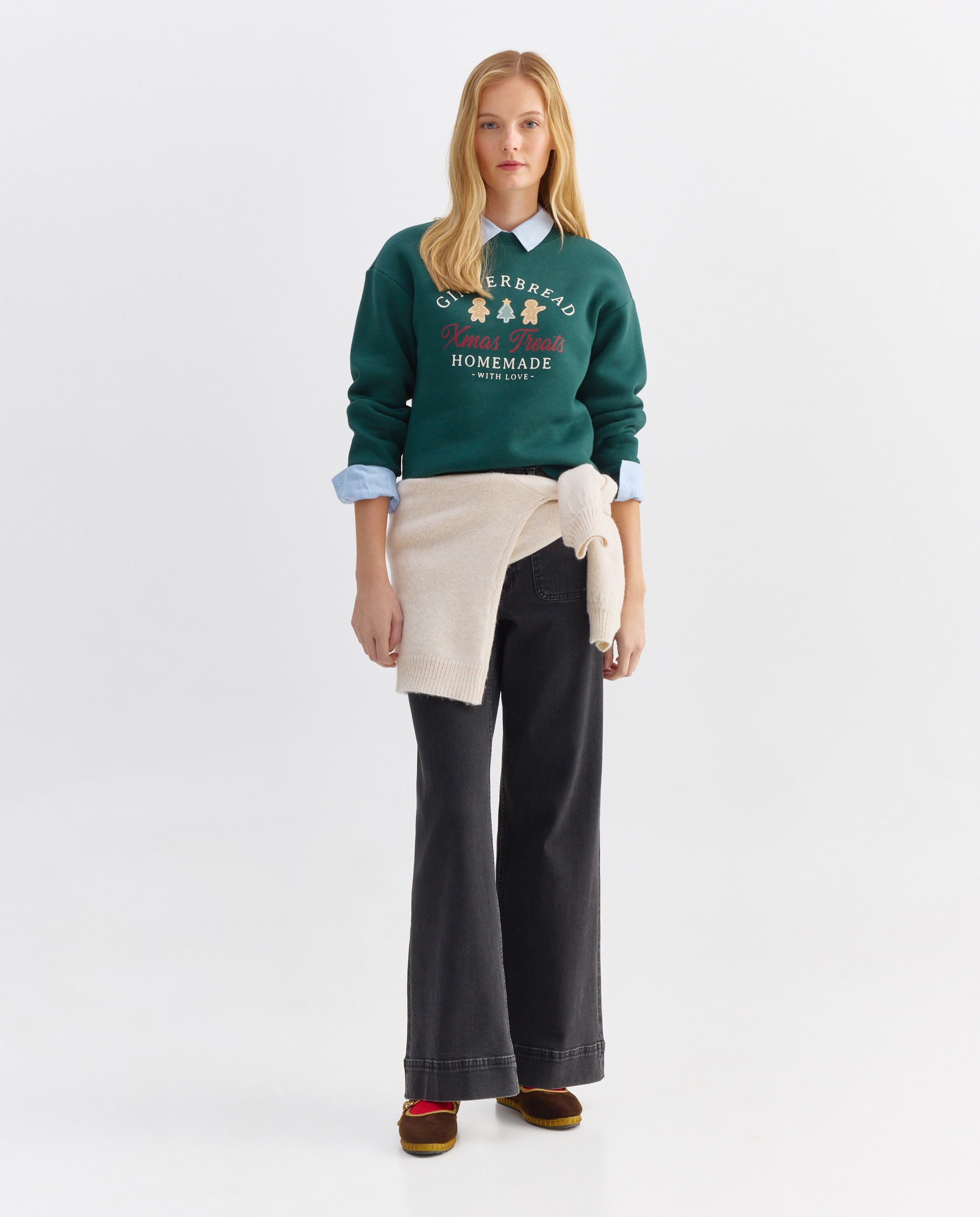 Sudadera mujer Navidad Verde-2