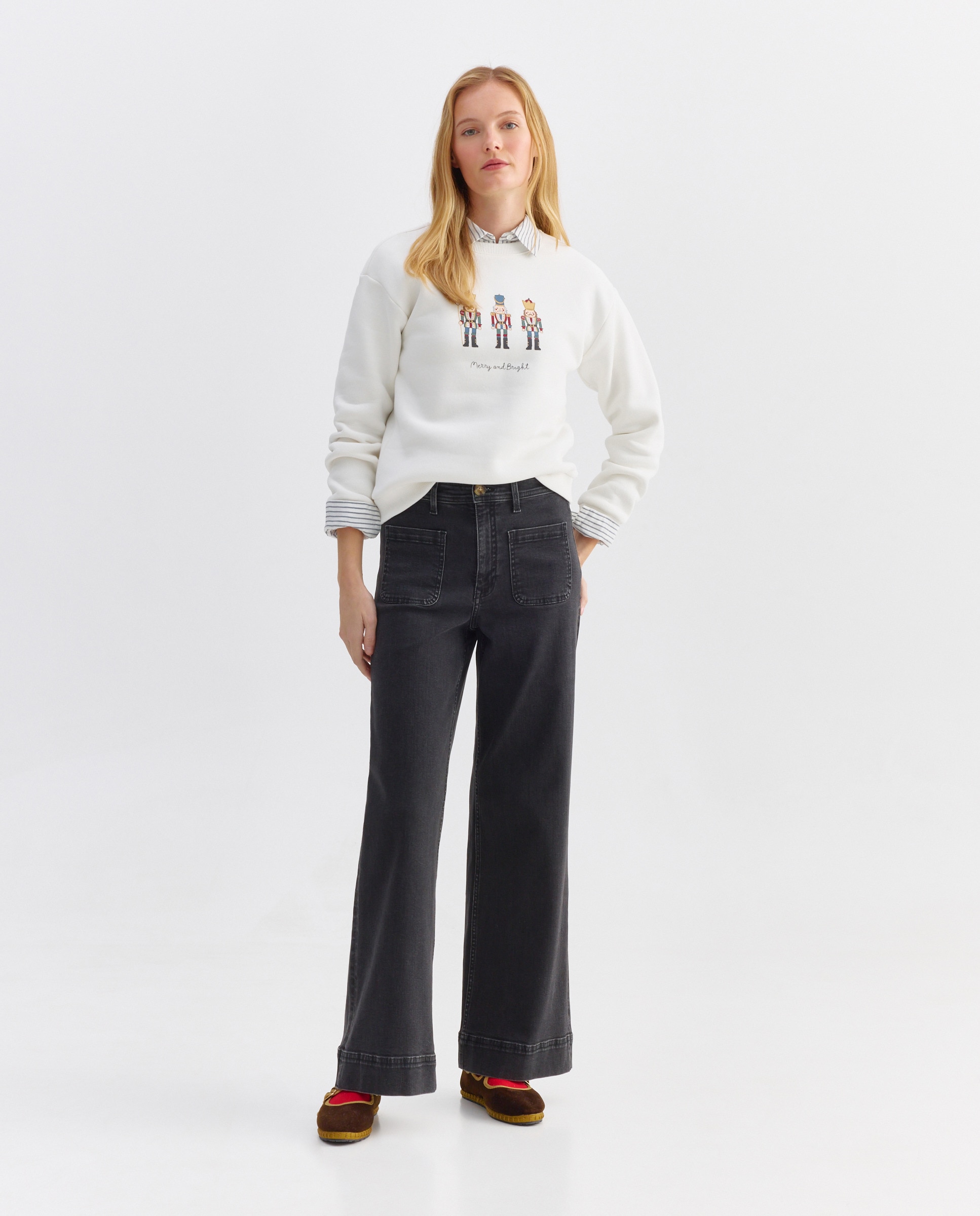 Sudadera mujer Navidad Blanco-2