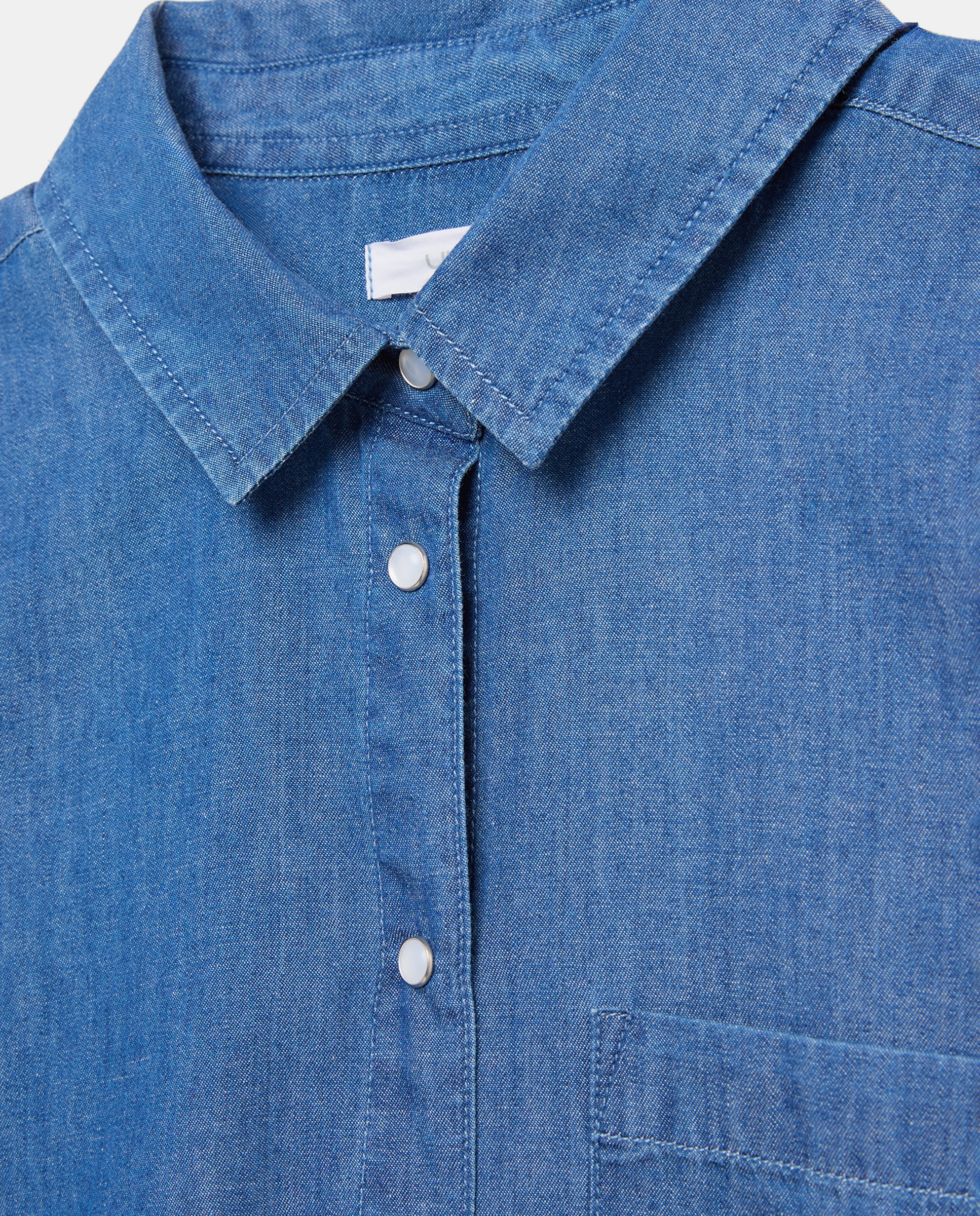 Camisa de mujer light denim Azul claro-5