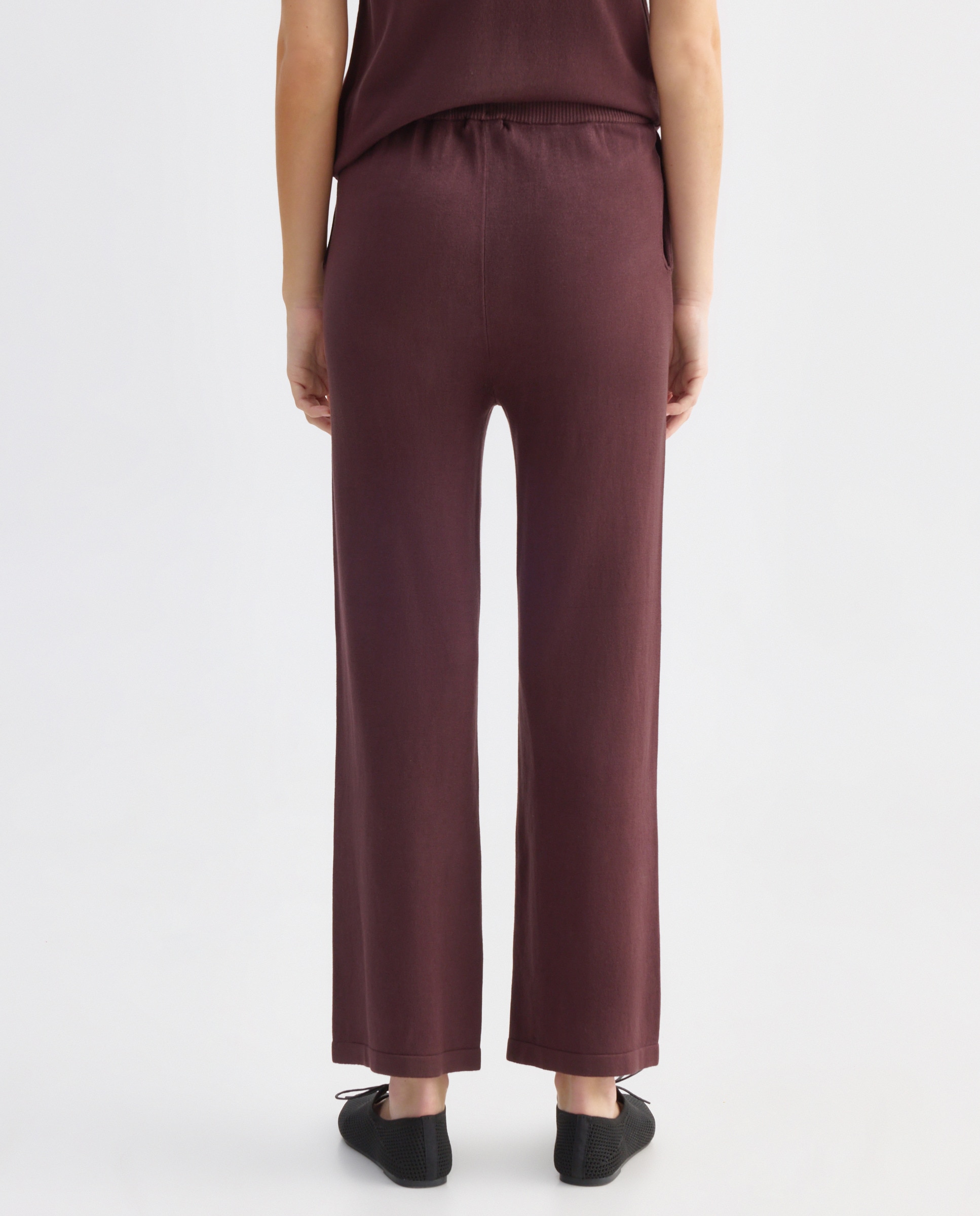 Pantalón de mujer de punto Chocolate-3