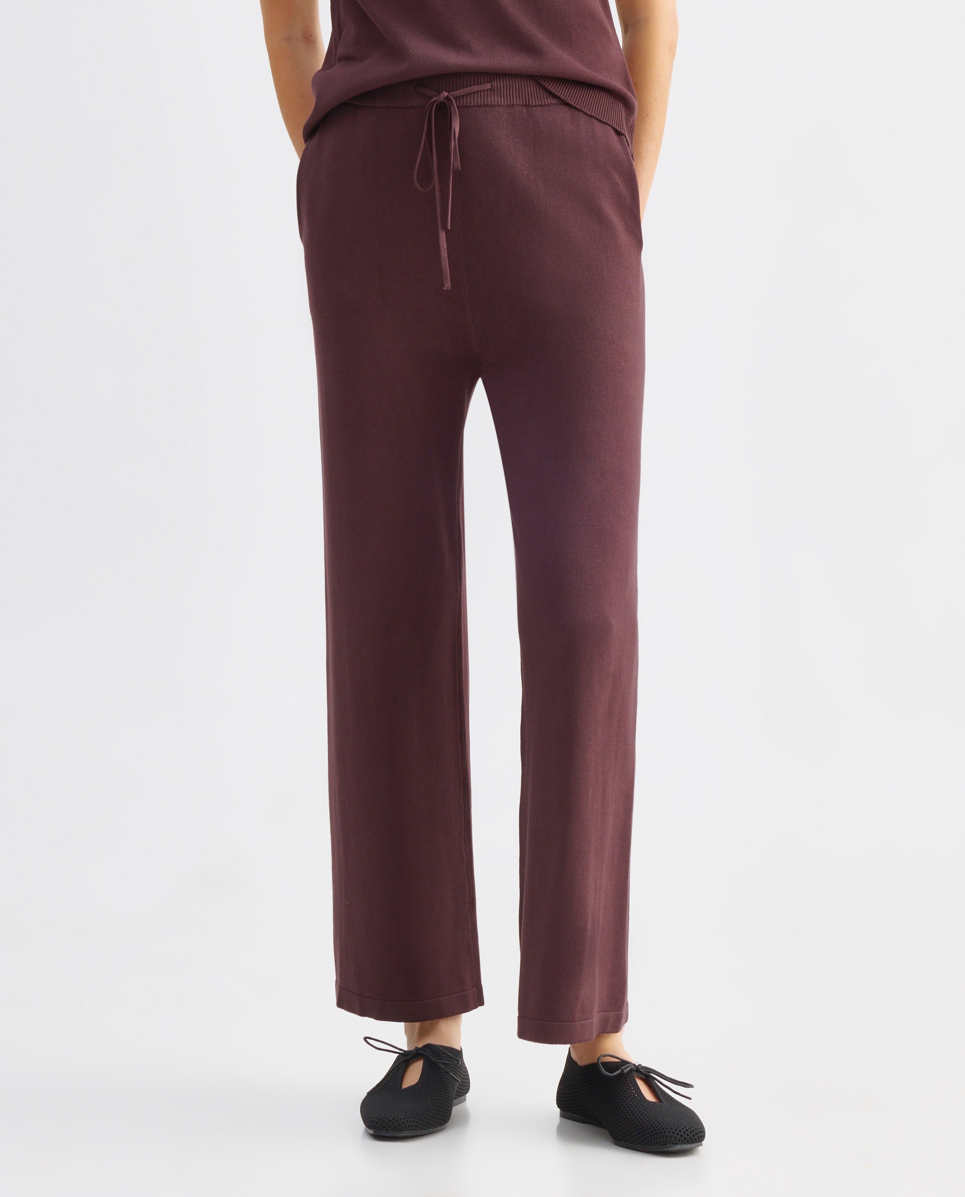 Pantalón de mujer de punto Chocolate-2