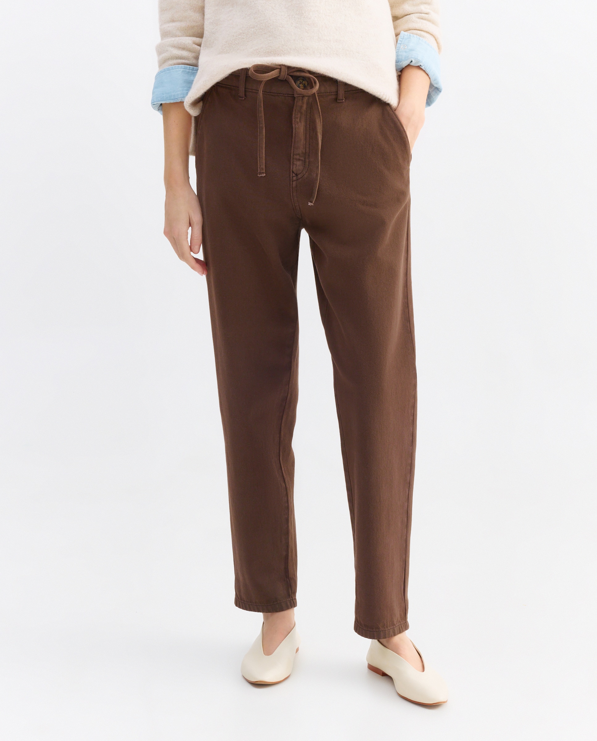 Pantalón de mujer slouchy Mostaza-2