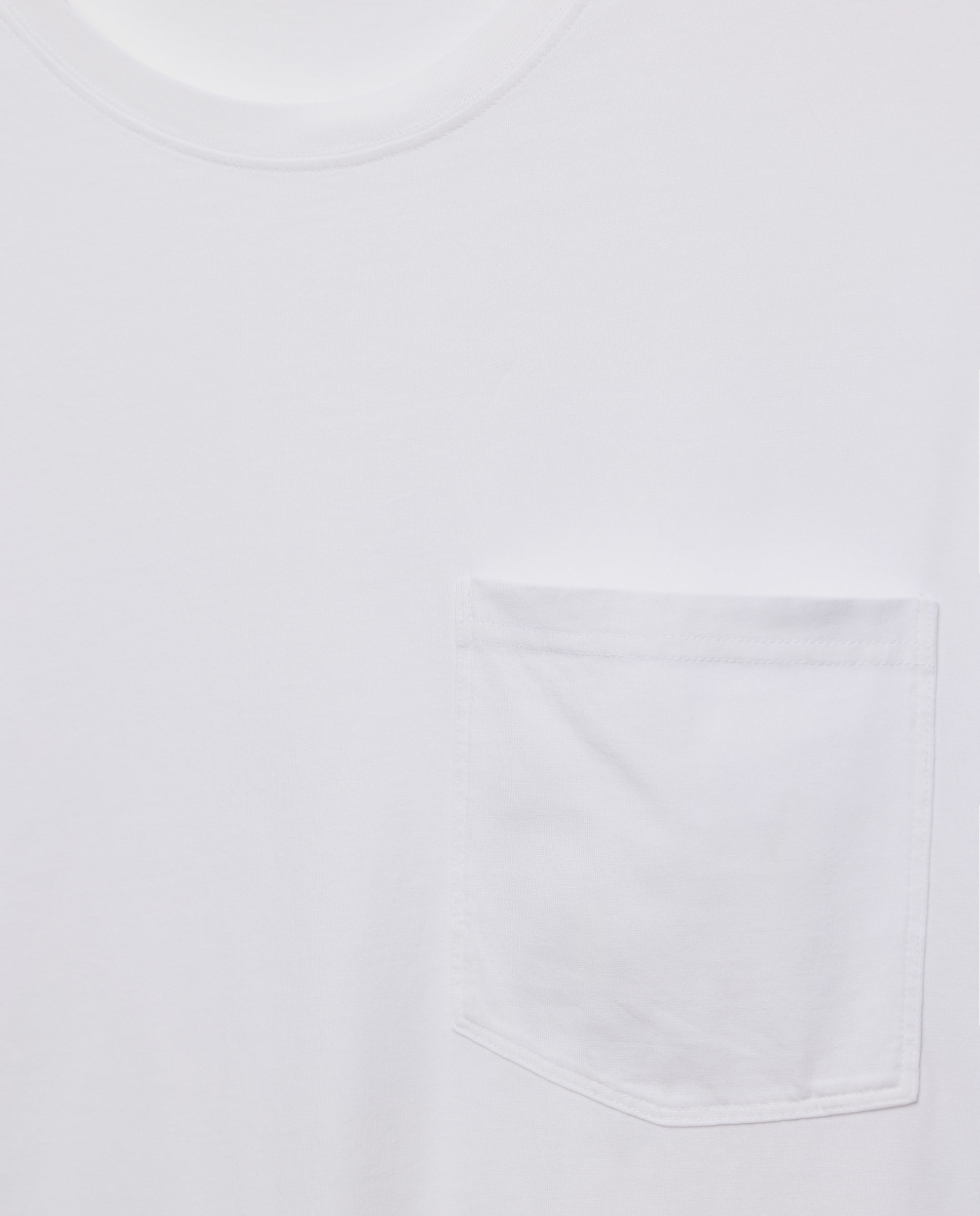 T-shirt de Manga Curta com Lavagem Tamanhos Grandes Branco-5