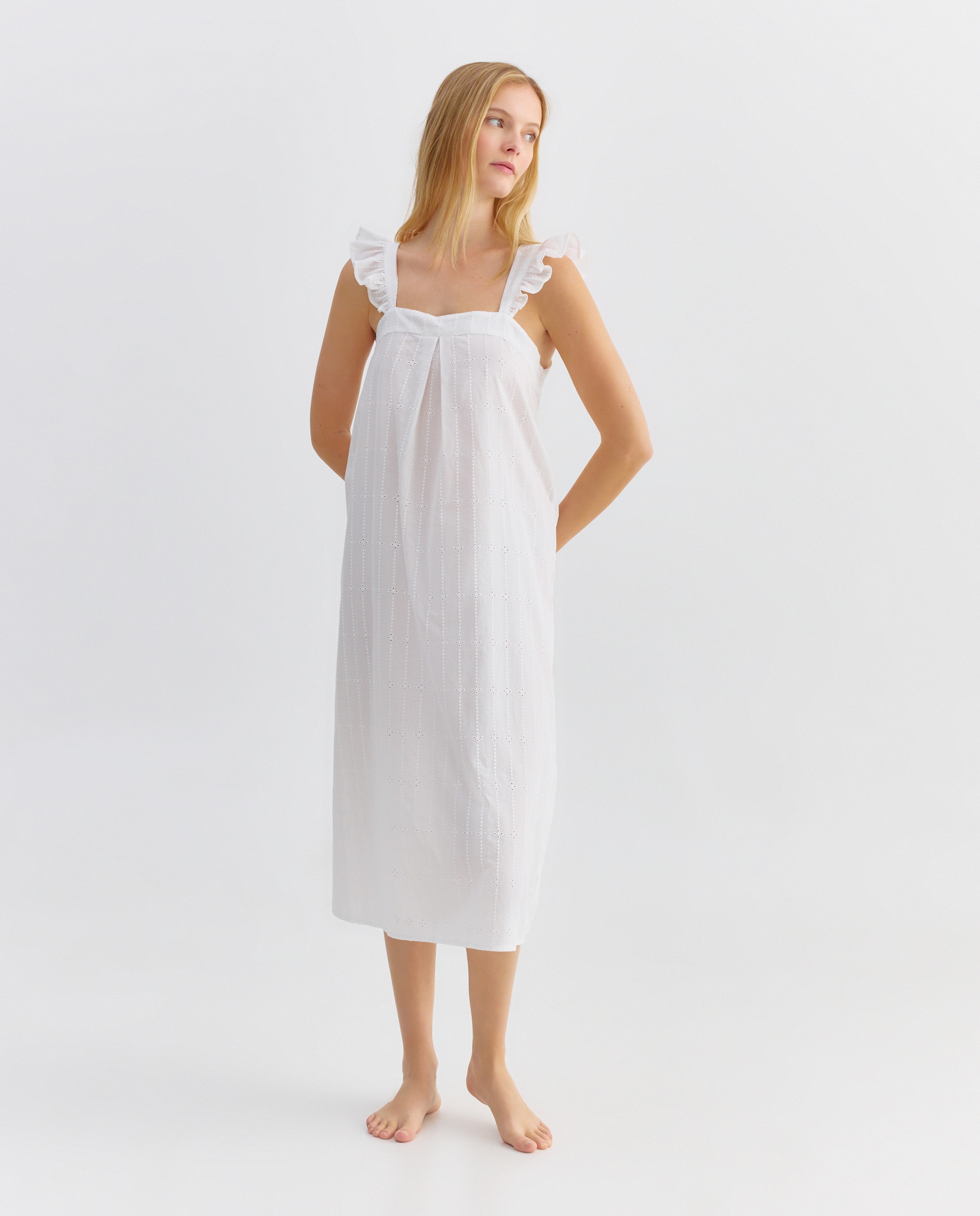 Imagen 0 de Camisón mujer algodón bordado