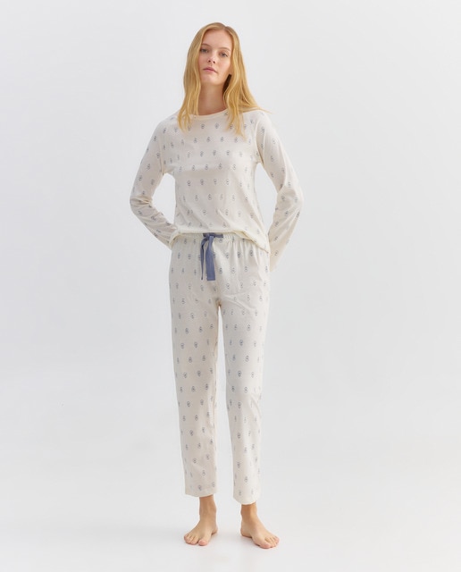 Imagen 0 de Pijama mujer algodón estampado