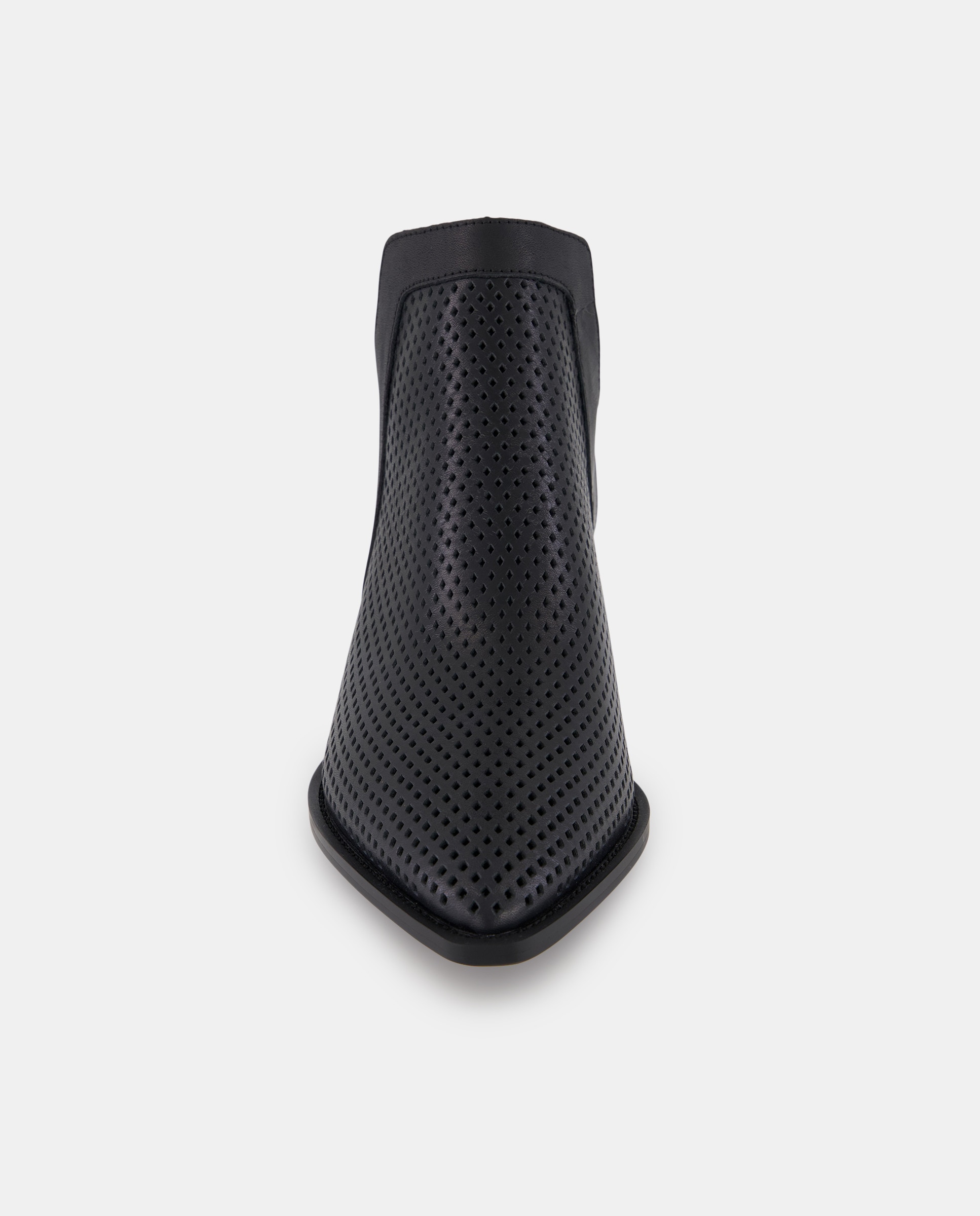 Botins de Tacão Perfurados Preto-4