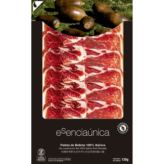 paleta de bellota 100% ibérica en lonchas sin gluten envase 120 g - Esenciaunica