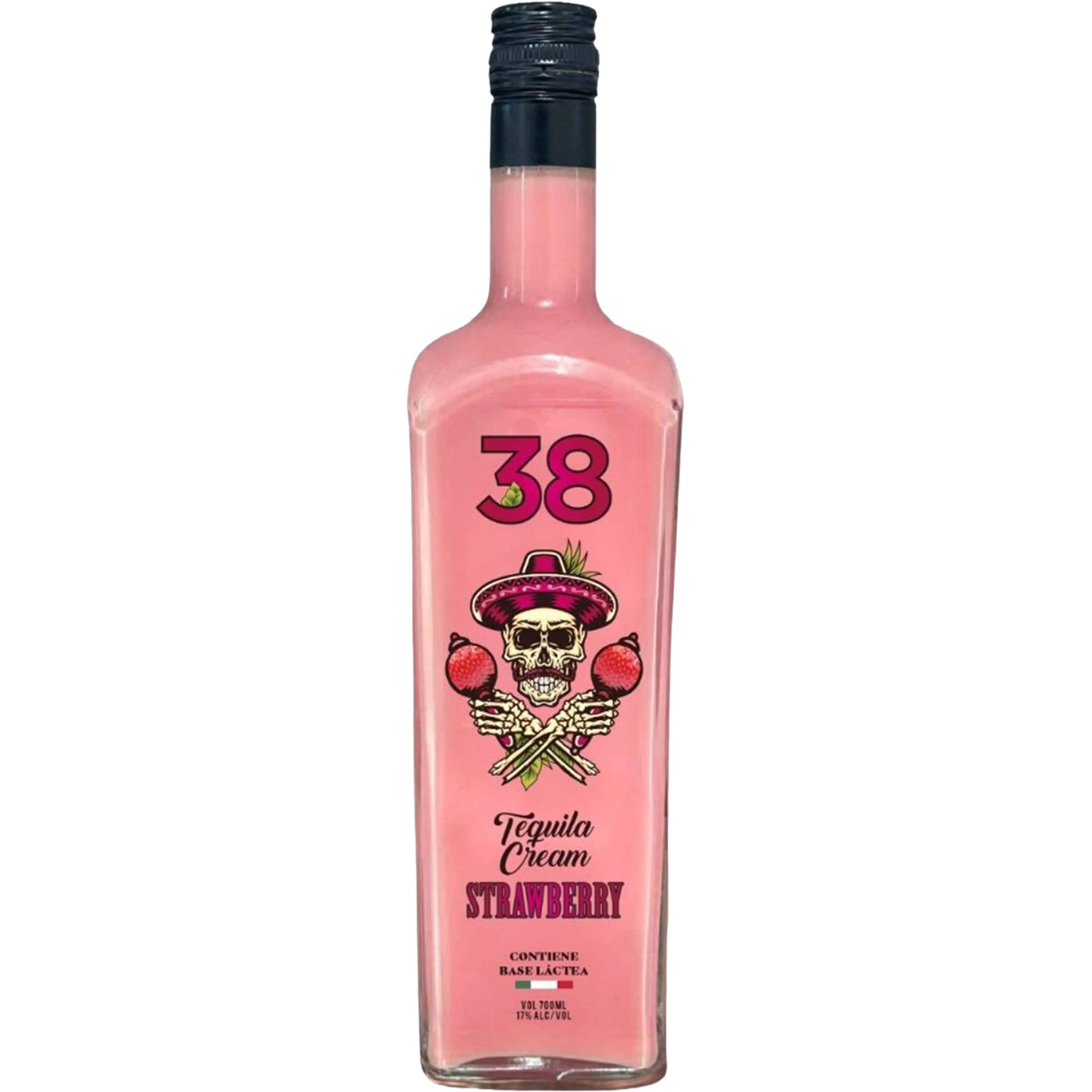 licor de crema de fresas con tequila botella 70 cl