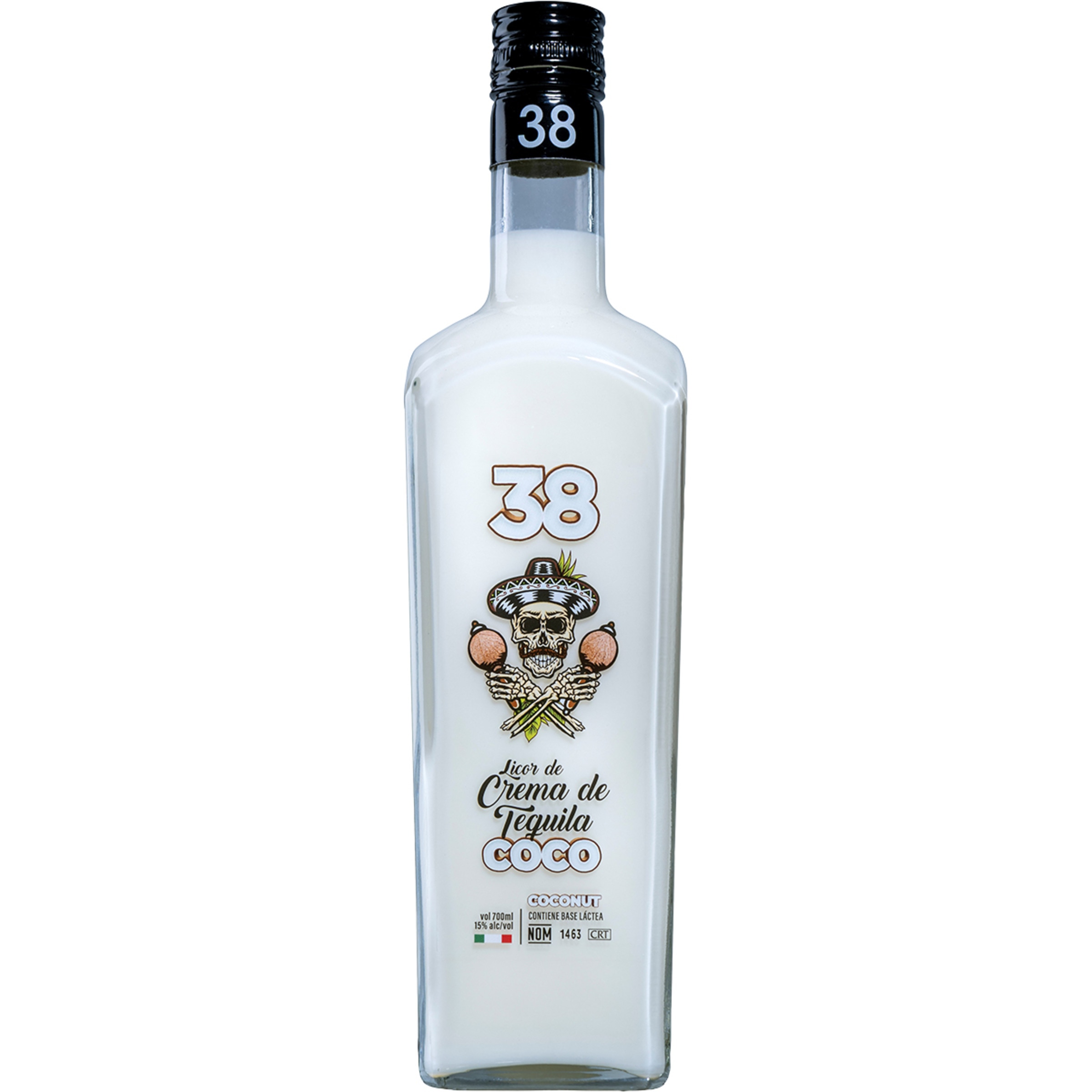 licor de crema de tequila con coco botella 70 cl