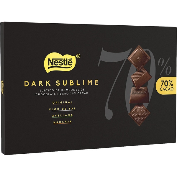 dunkles Schokoladenkonfekt Auswahl mit 70% Kakao Karton 291 g