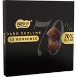 selection of original and fleur de sel dark chocolate bonbons 70% cocoa case 87 g