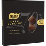 selection of original and fleur de sel dark chocolate bonbons 70% cocoa case 87 g