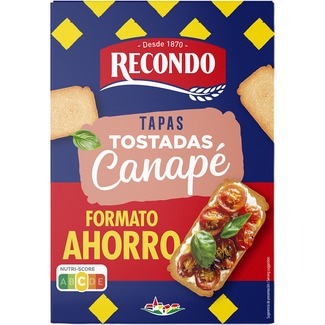 tostadas para canapé tradicionales formato ahorro estuche 200 g - Recondo