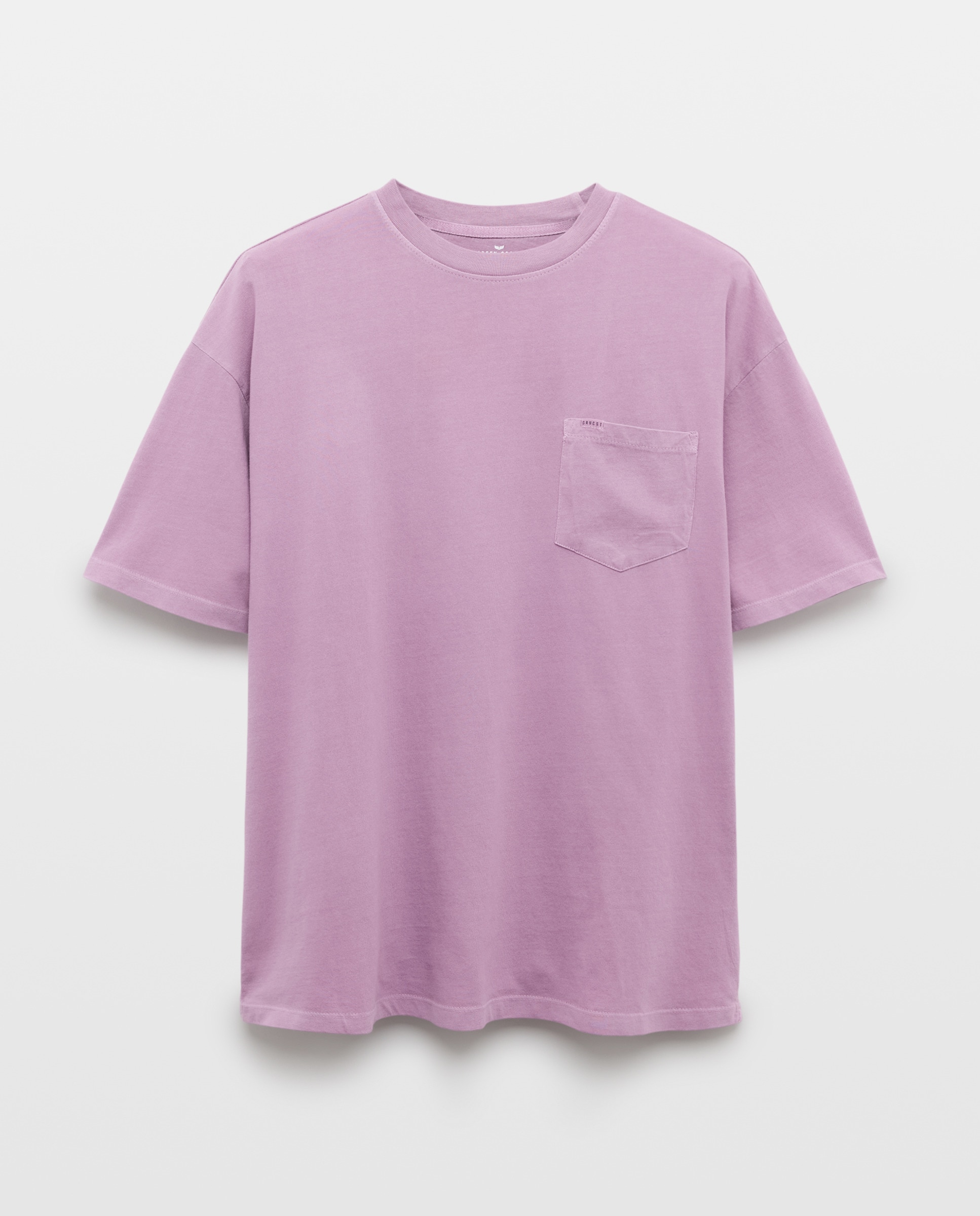 T-shirt de Manga Curta Overdye com Bolso 282 Malva-5