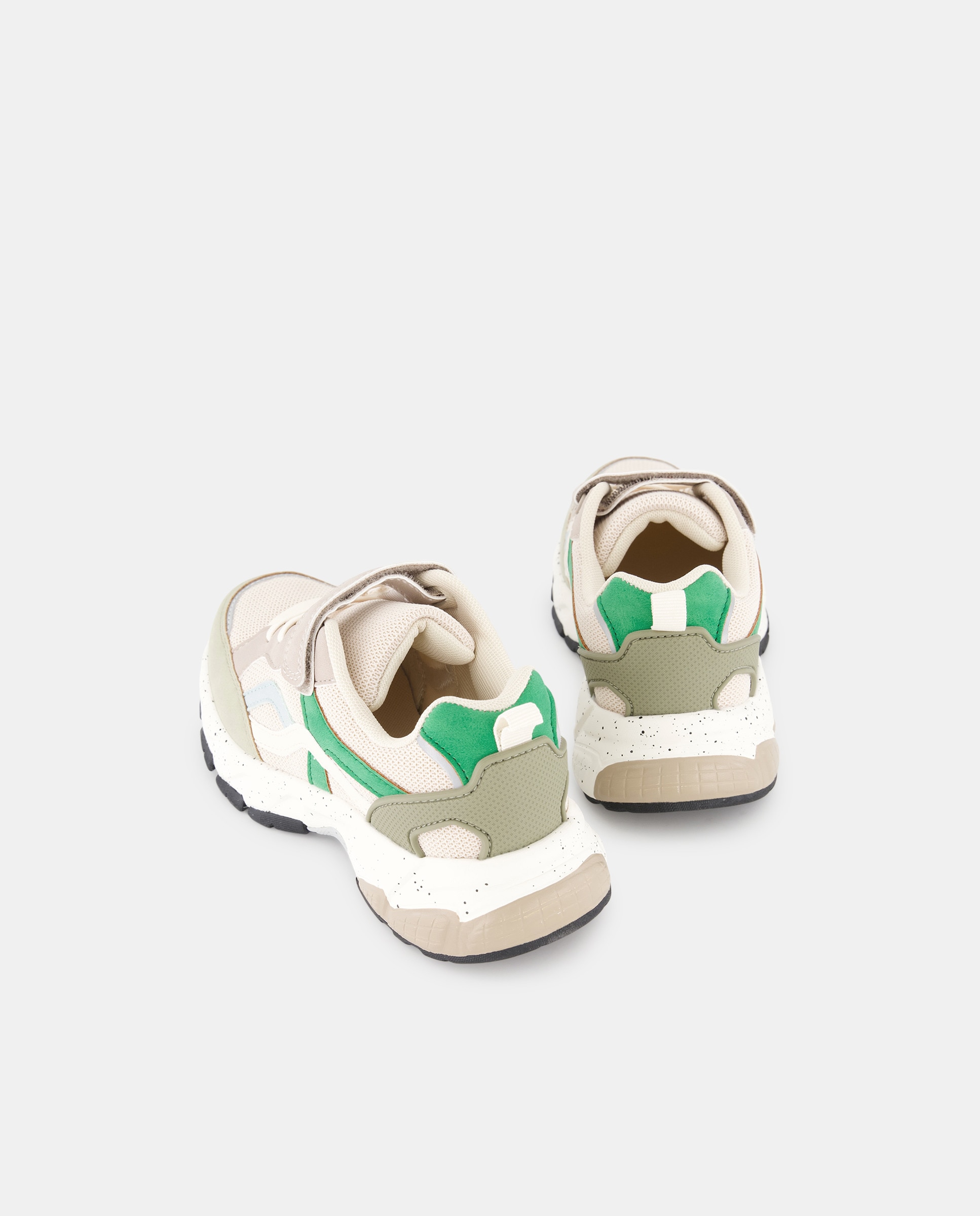 Sapatilhas de Painéis com Velcro e Biqueira Redonda Multicolor-3