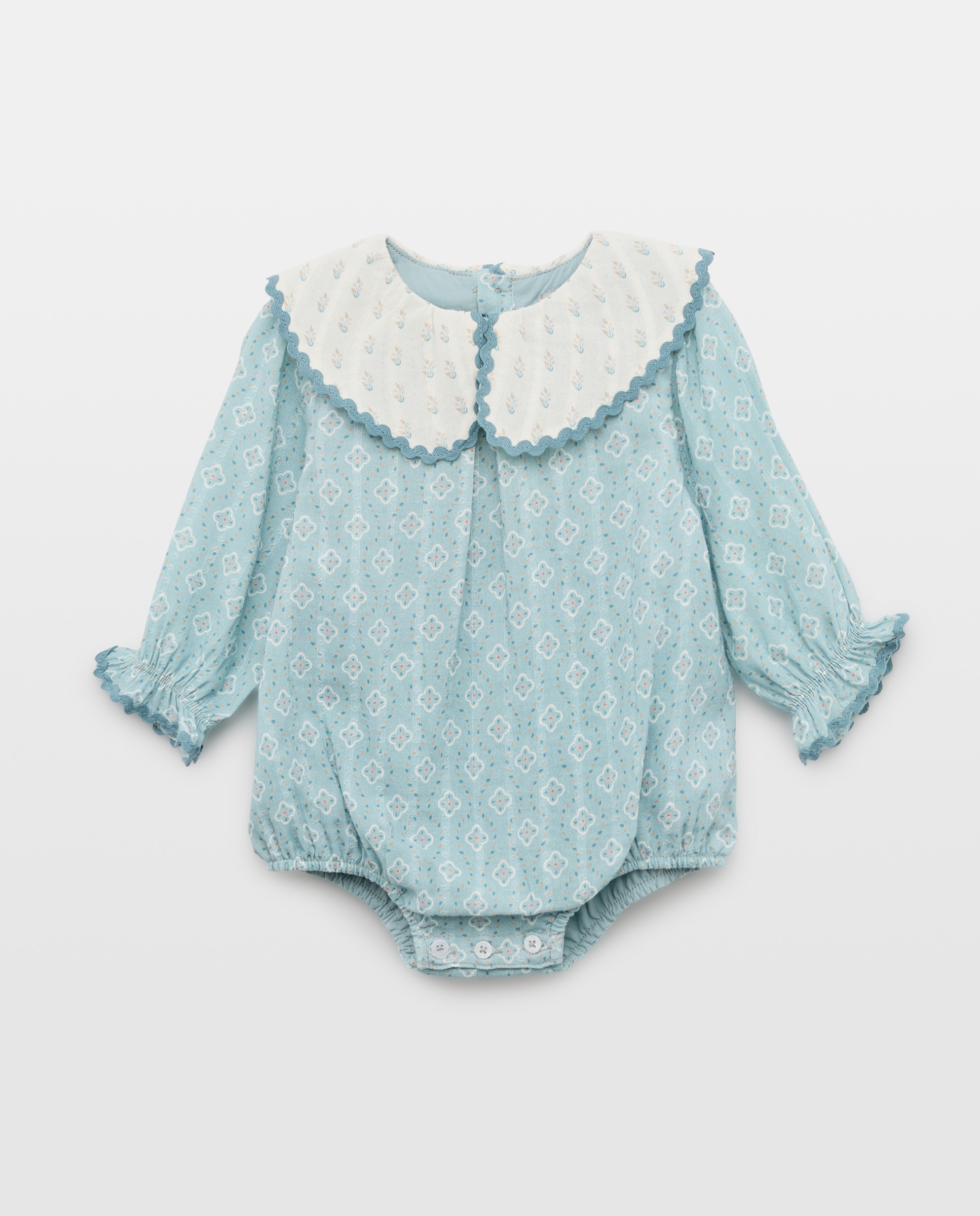 Imagem 0 de Babygrow Estampado de Bebé com Manga Comprida e Gola