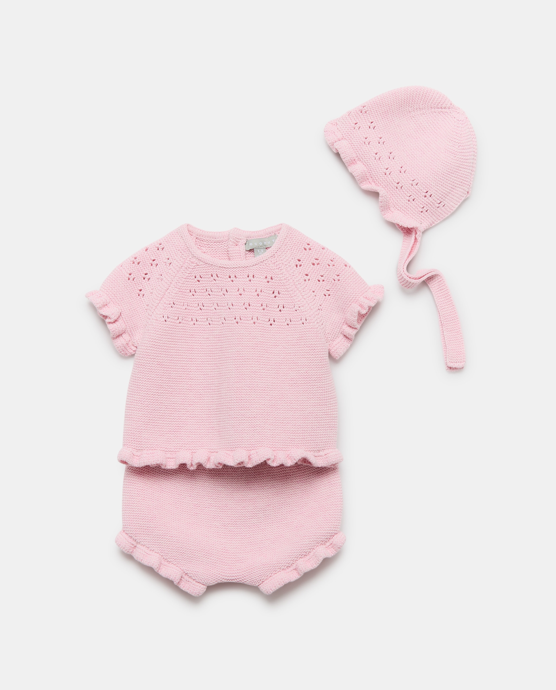 Imagem 0 de Conjunto de 3 Peças de Tricot de Bebé