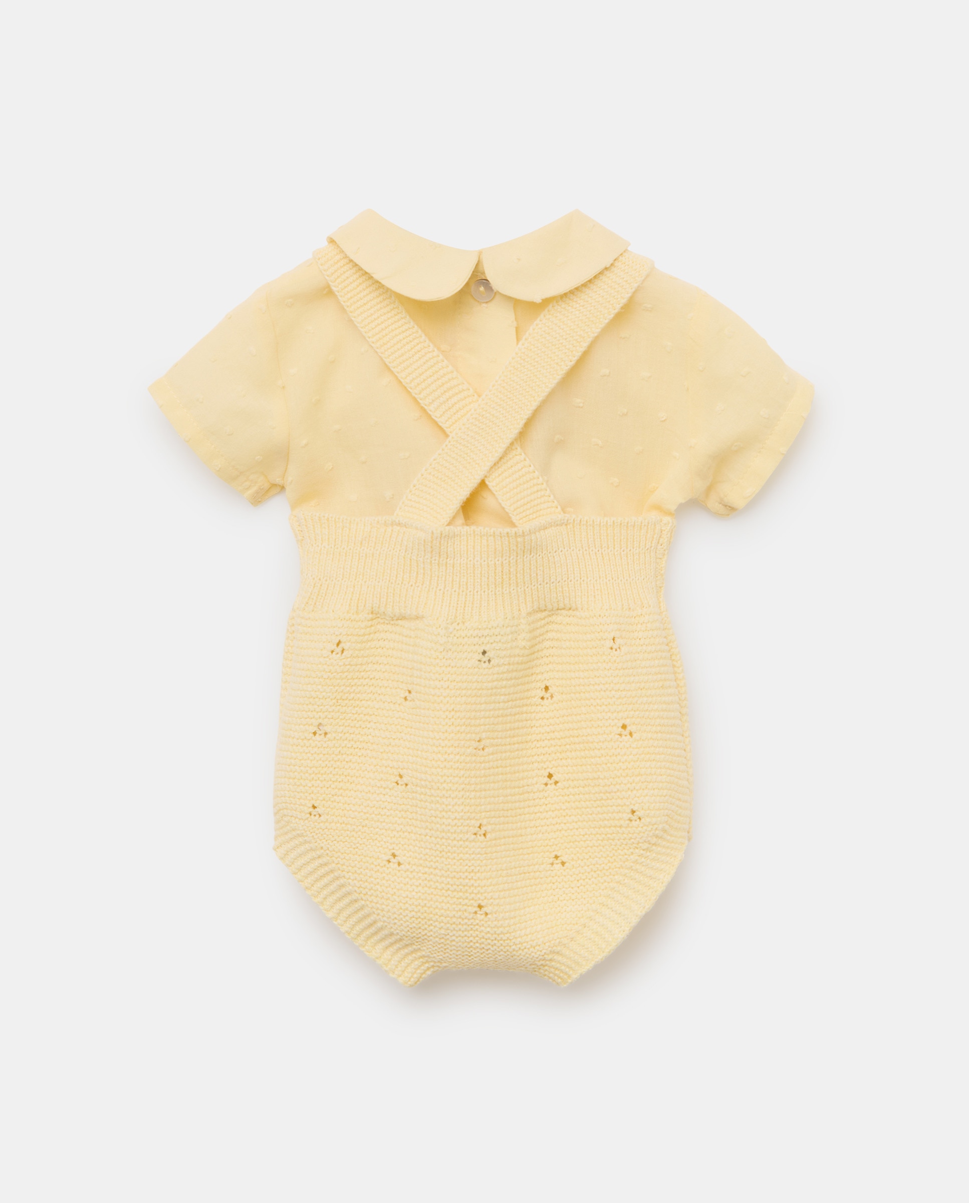 Conjunto de 2 Peças de Tricot de Bebé 300 Amarelo-2