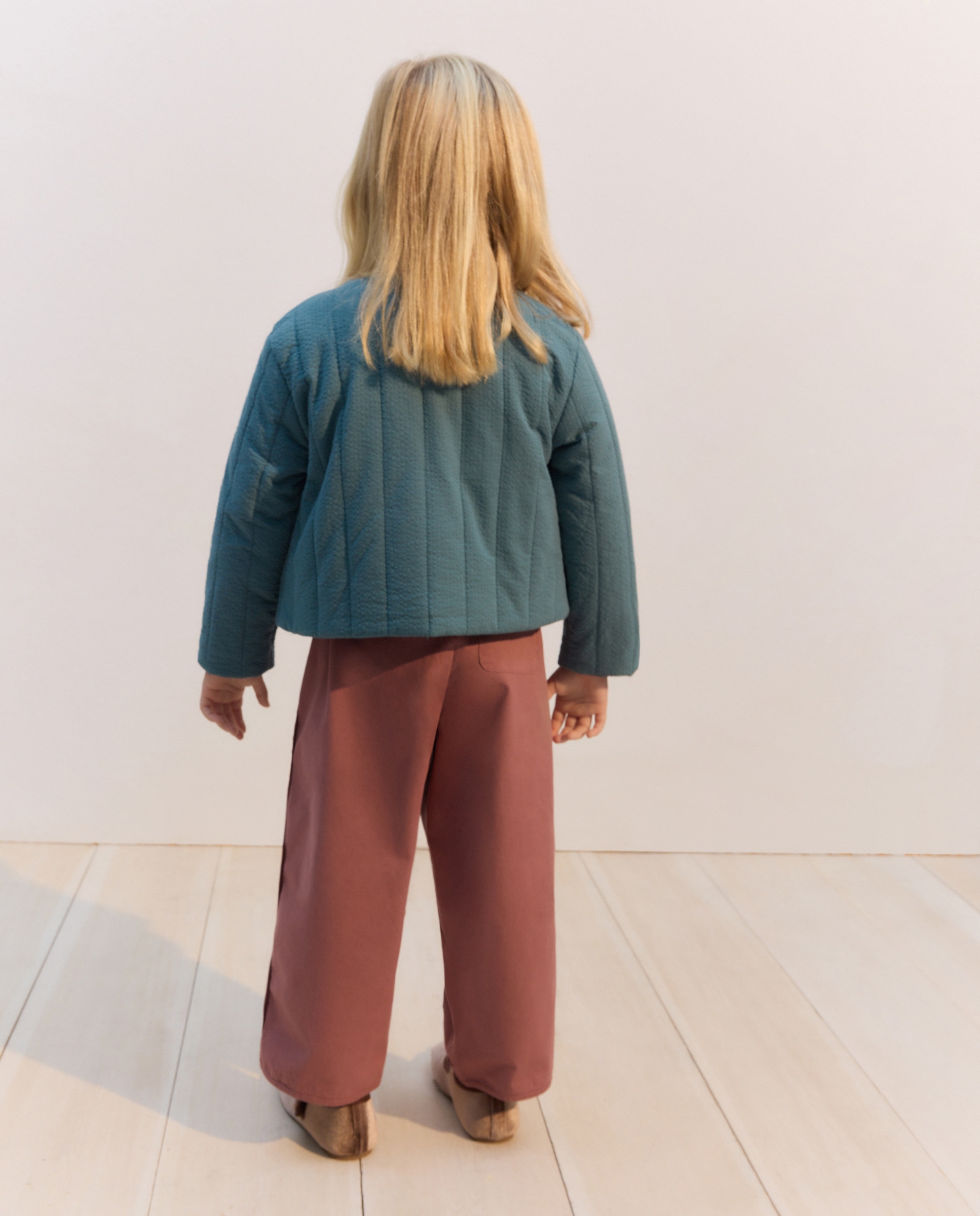 Casaco Acolchoado Ligeiro com Bordado Verde Pato-4