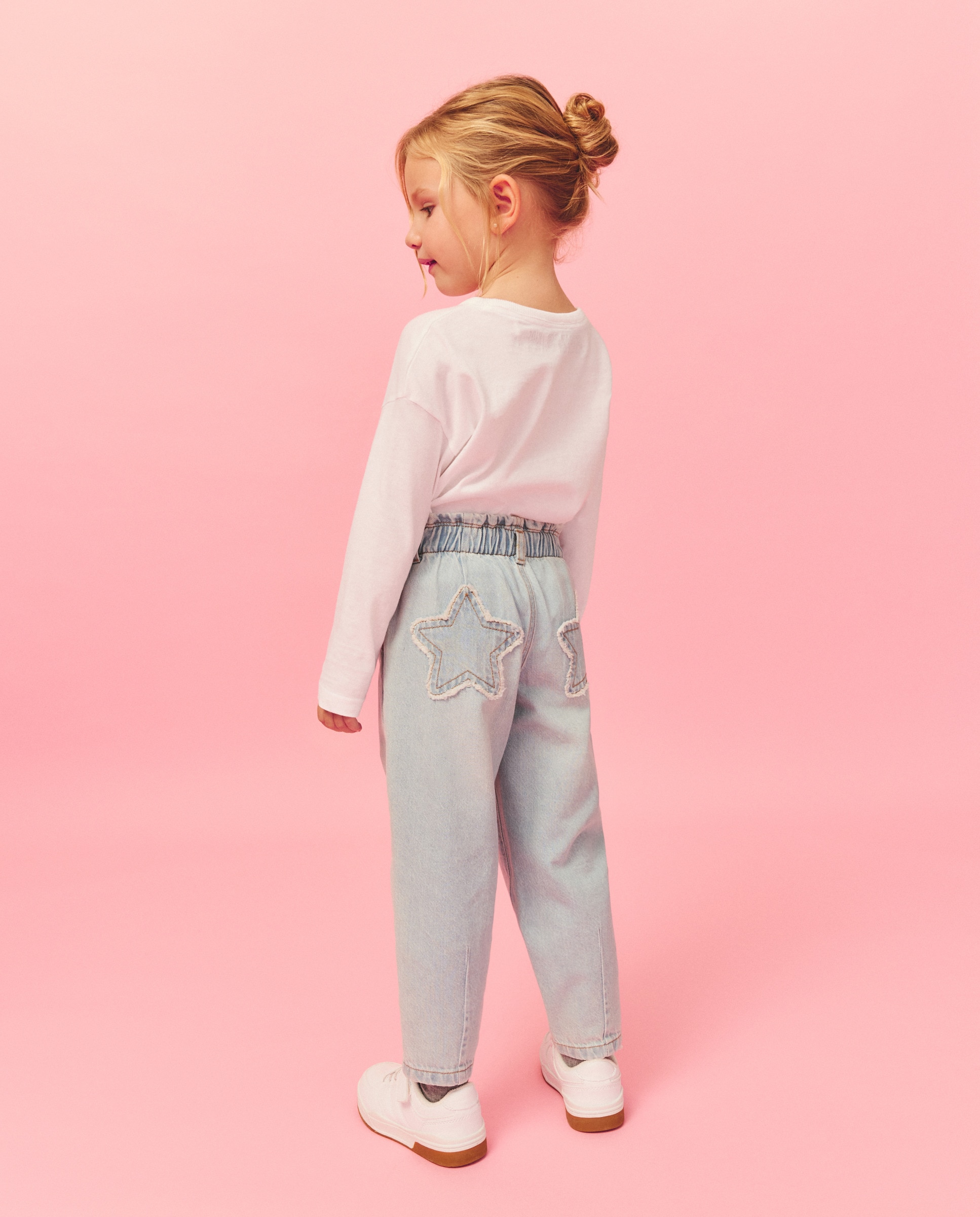 Jeans com Remendos Traseiros Cerúleo-3