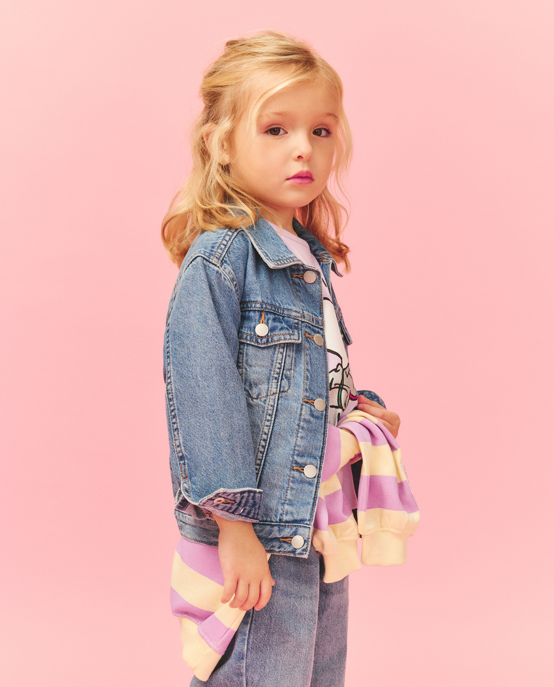 Blusão de Ganga Básico Azul pálido-2