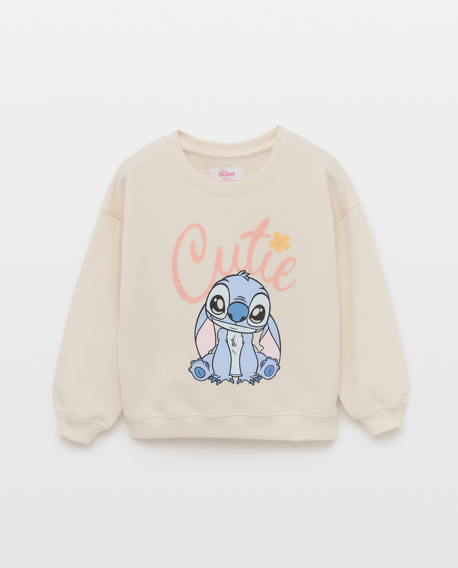 Sweatshirt de Decote Redondo com Estampado Posicional Stitch Primeiro Plano Kids El Corte Inglés 120 Cru-4