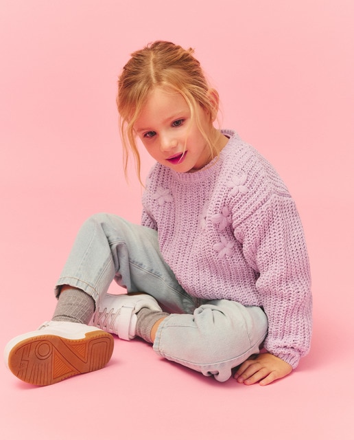 Imagem 0 de Camisola de Malha Chenille com Bordados de Estrelas a Condizer