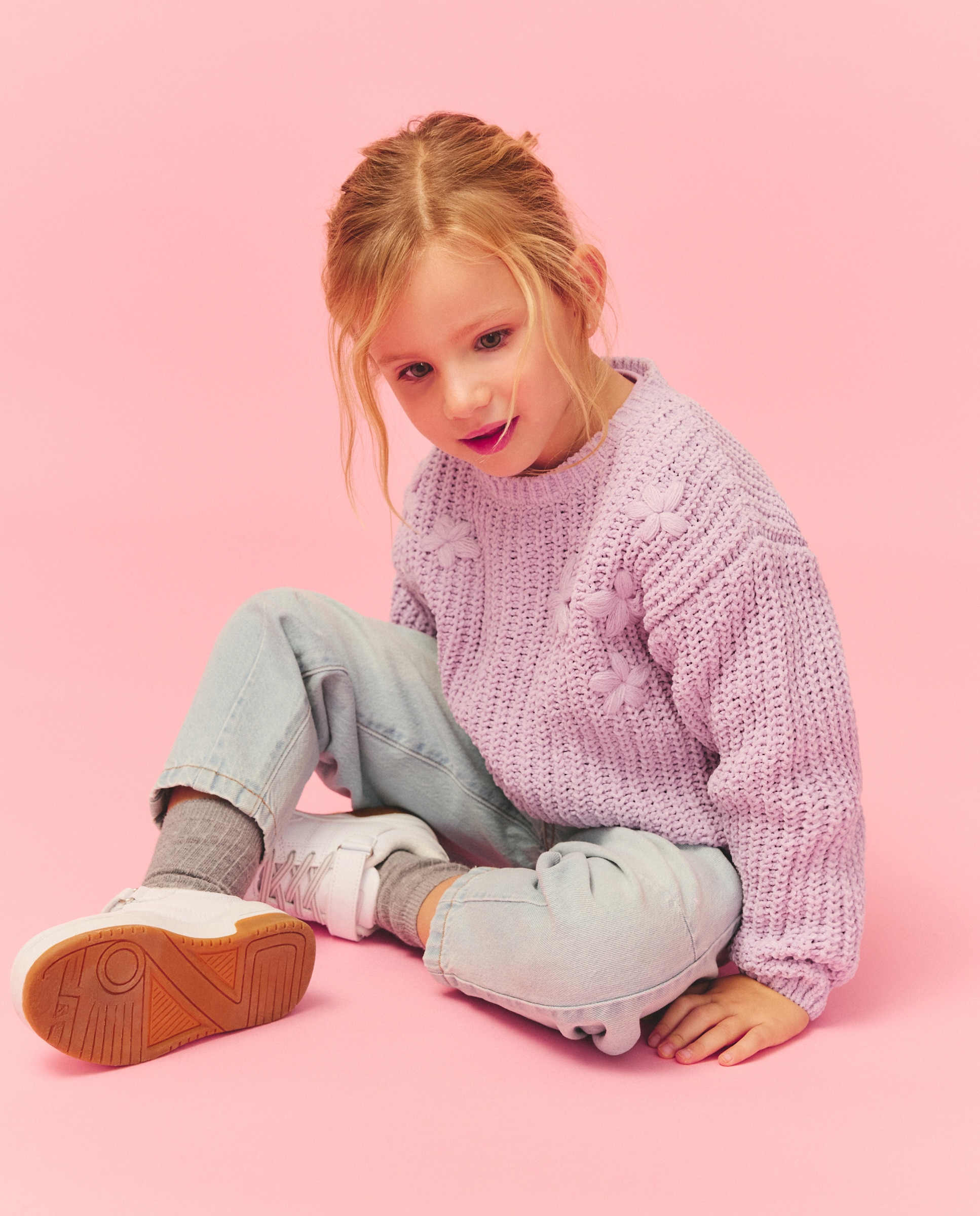 Imagem 0 de Camisola de Malha Chenille com Bordados de Estrelas a Condizer