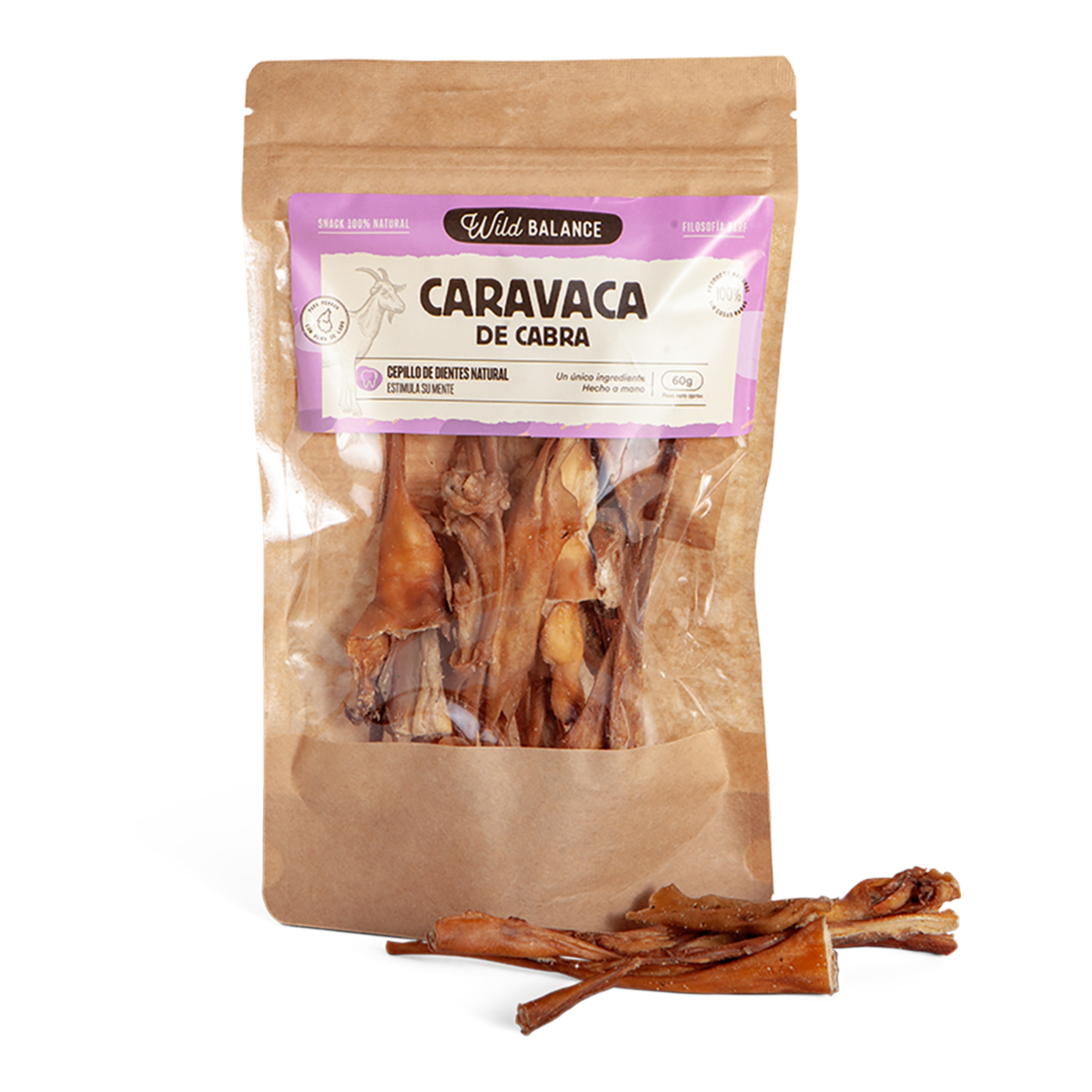 Snack para perros Caravaca de cabra Wild Balance 60 g 6