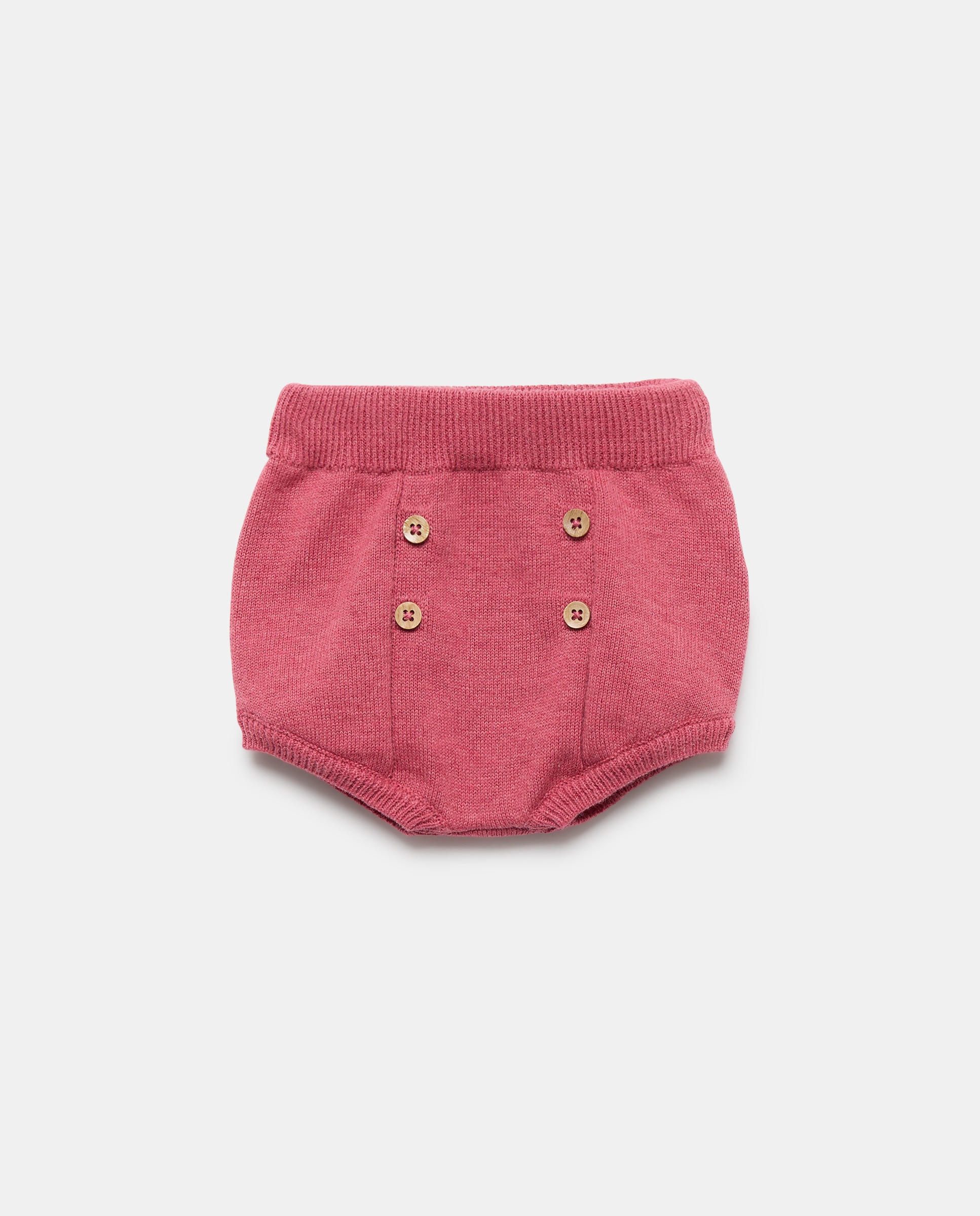 Conjunto de 2 Peças de Tricot de Bebé com Manga Comprida e Calções Baby El Corte Inglés 230 Rosa Escuro-3
