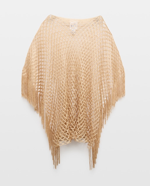 Imagem 0 de Poncho de Festa com Detalhe de Fio Metalizado