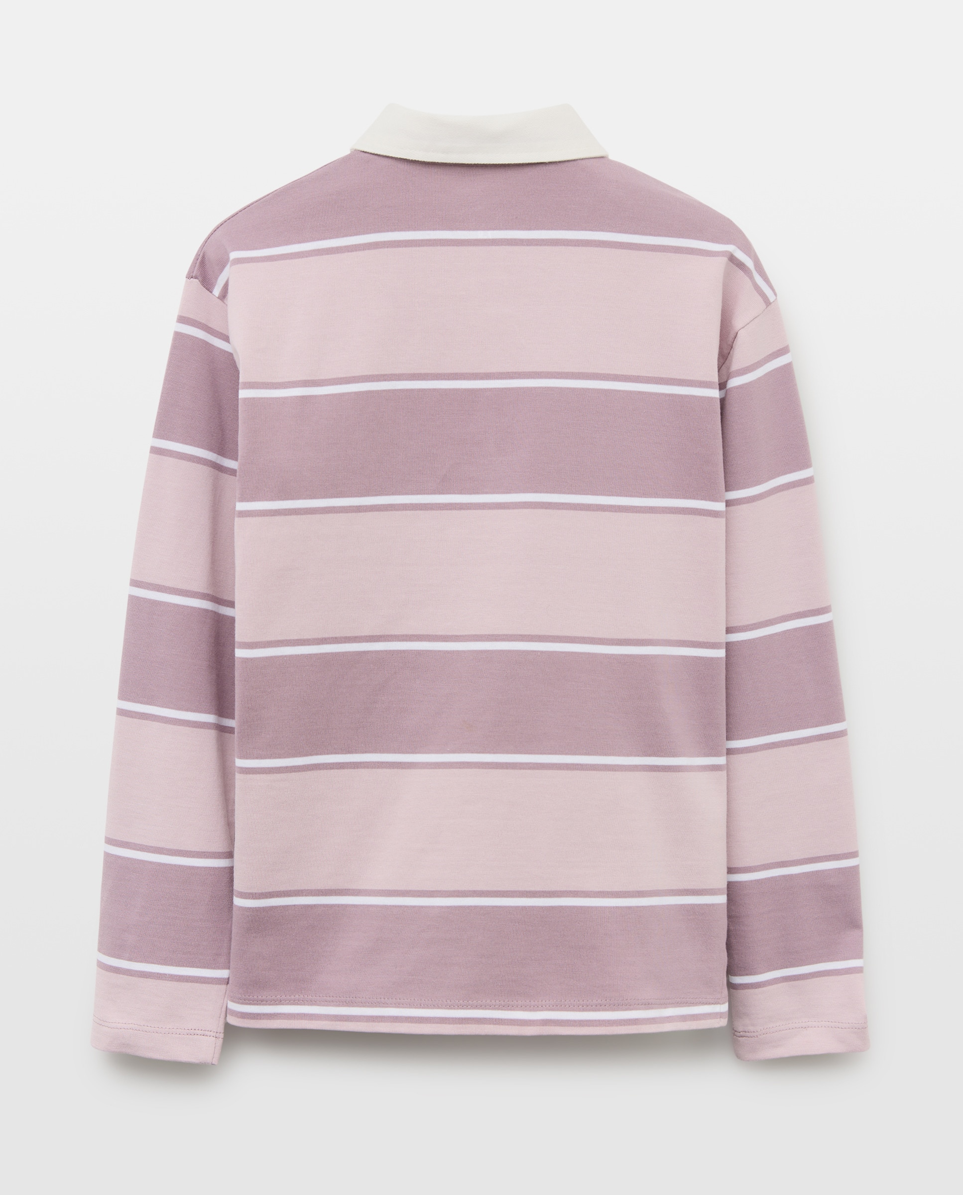 Sudadera de niño cuello polo rayas Morado-2