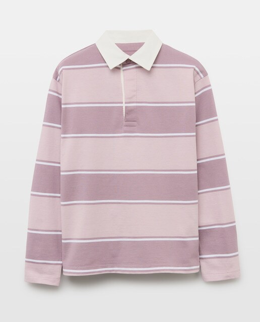 Imagen 0 de Sudadera de niño cuello polo rayas