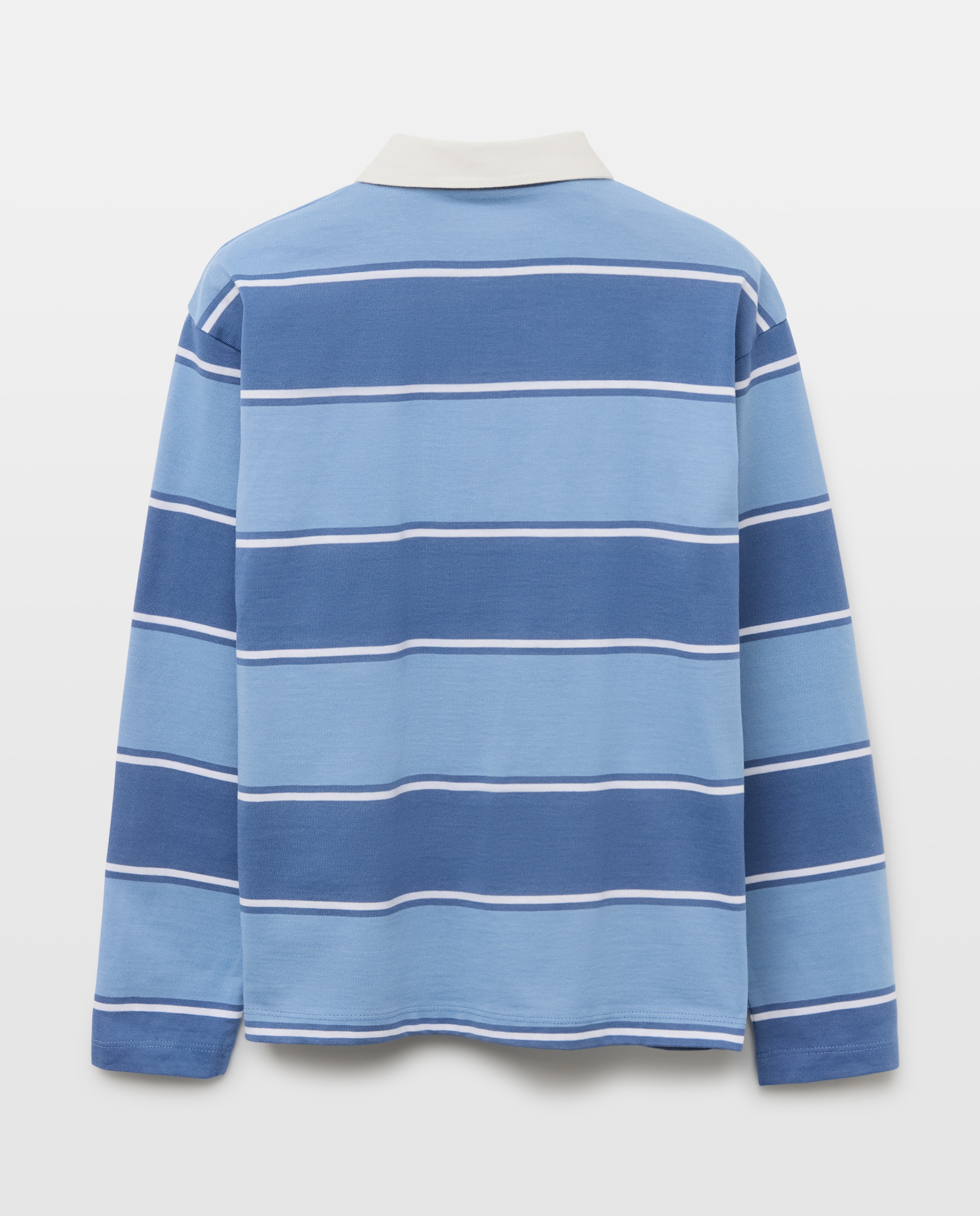 Sudadera de niño cuello polo rayas 430 Azul oscuro-2