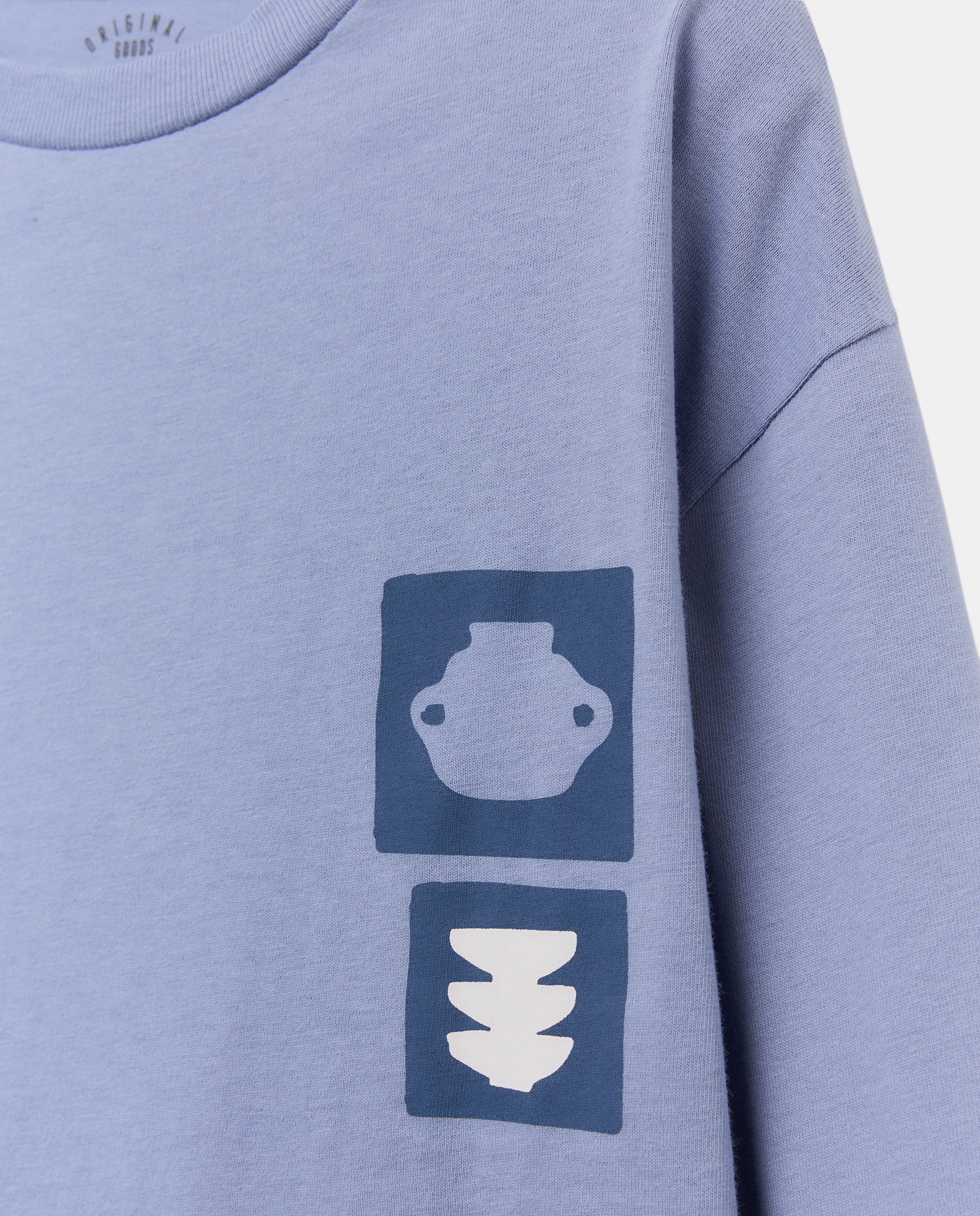 Camiseta de niño estampada manga larga 400 Azul-3