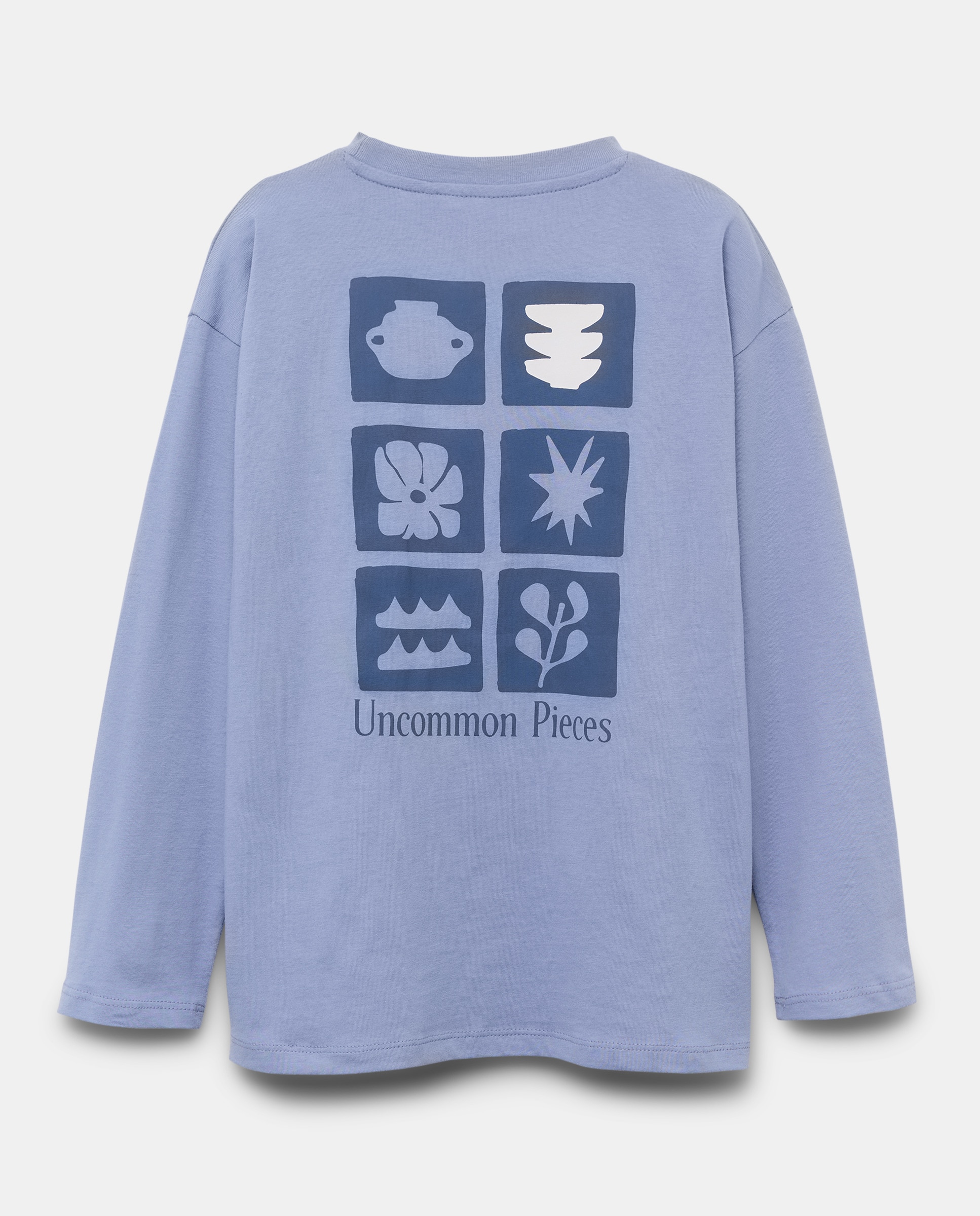 Camiseta de niño estampada manga larga 400 Azul-2