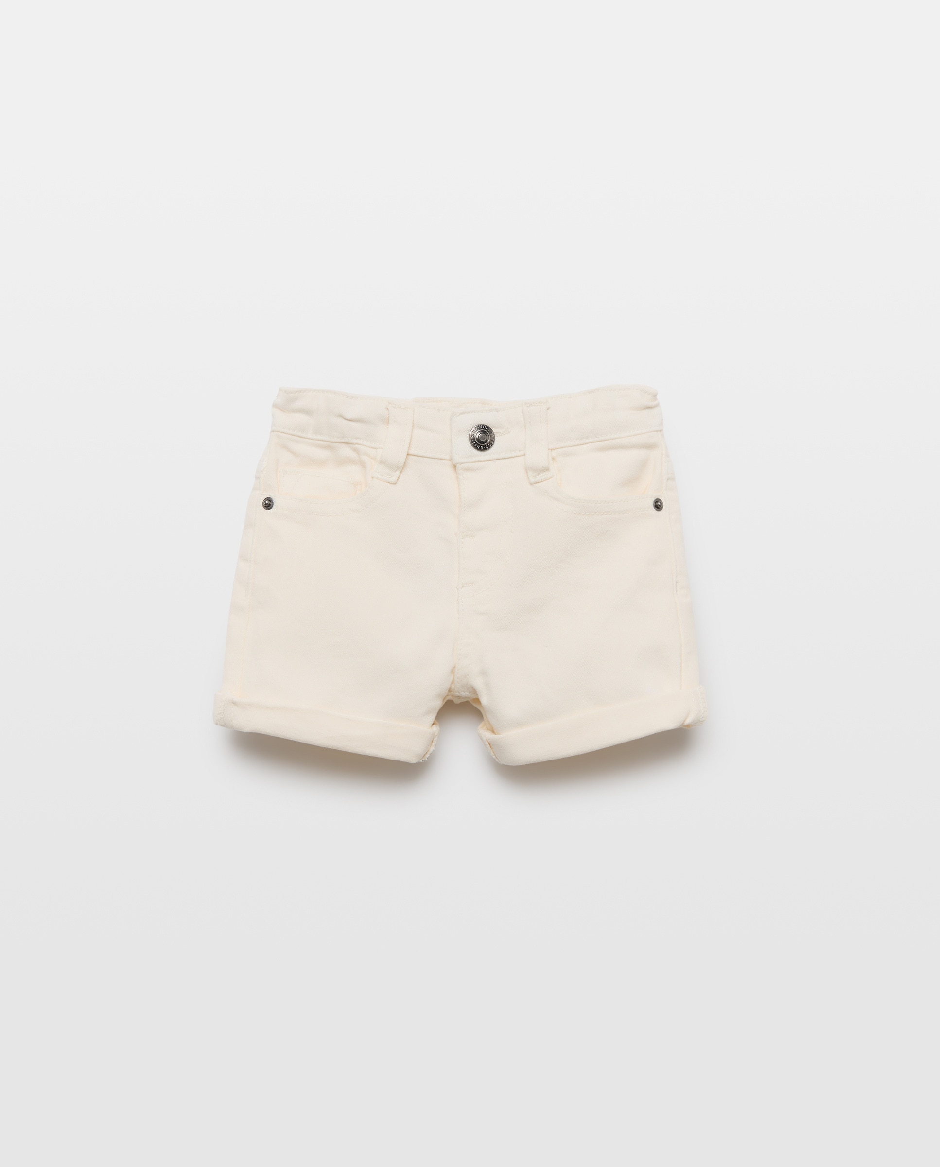 Imagen 0 de Bermuda de bebé denim color 5 bolsillos efecto lava