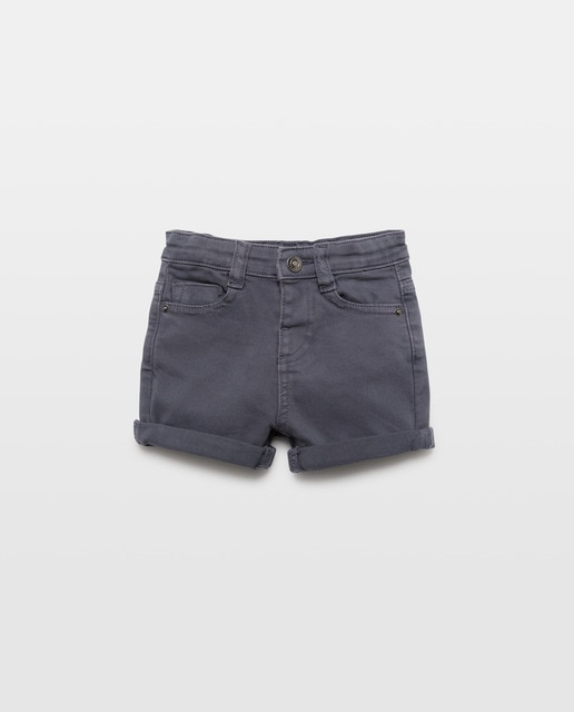 Imagen 0 de Bermuda de bebé denim color 5 bolsillos efecto lava