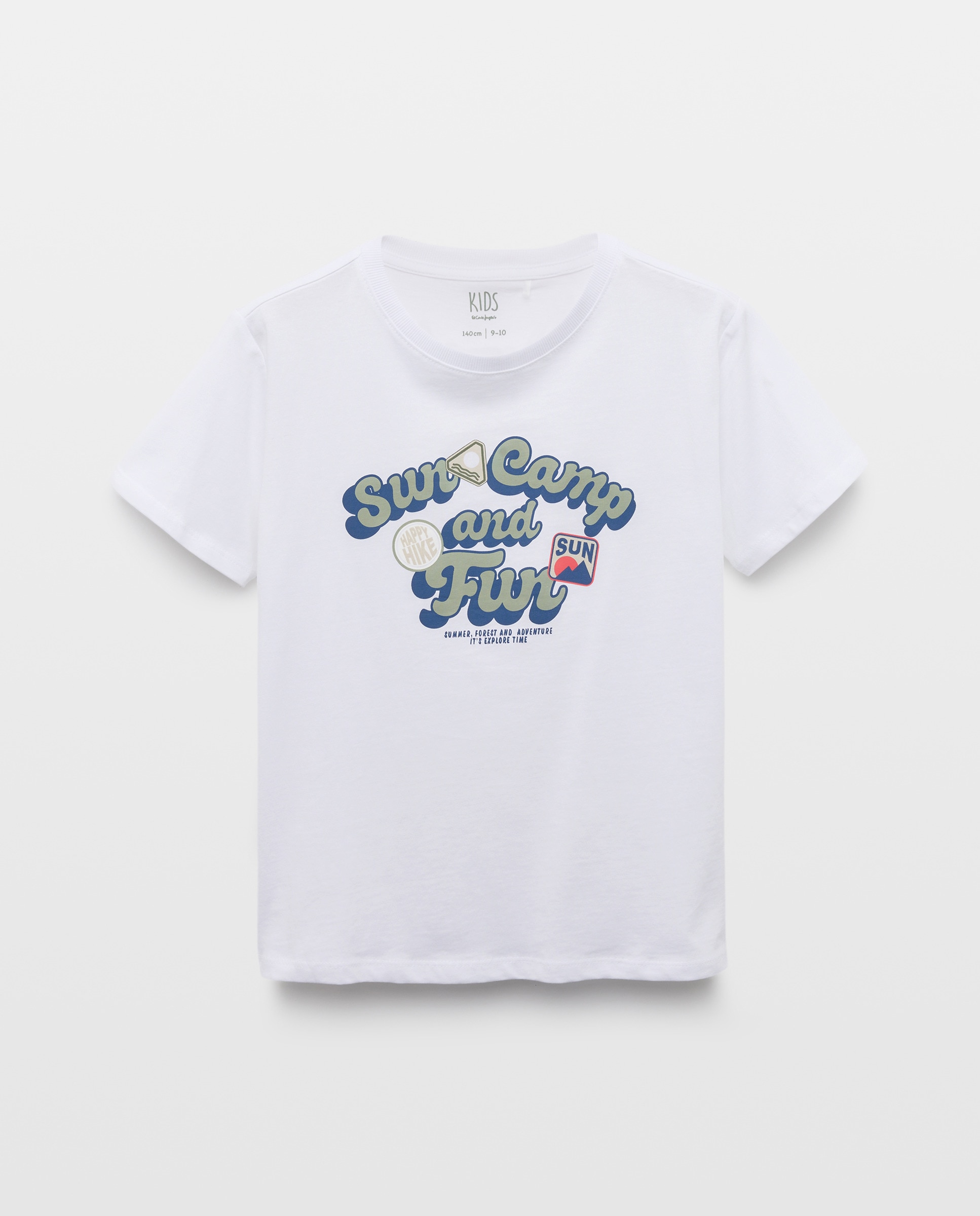 Imagem 0 de T-shirt de Manga Curta com Desenho à Frente