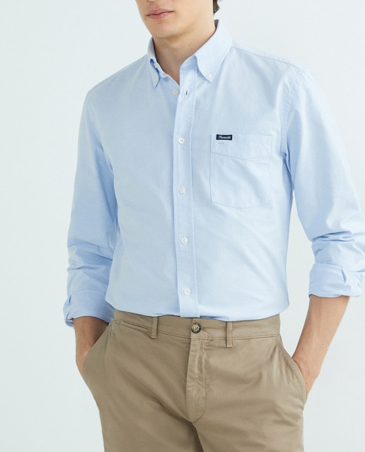 Imagen 0 de Camisa de hombre classic fit lisa oxford básica