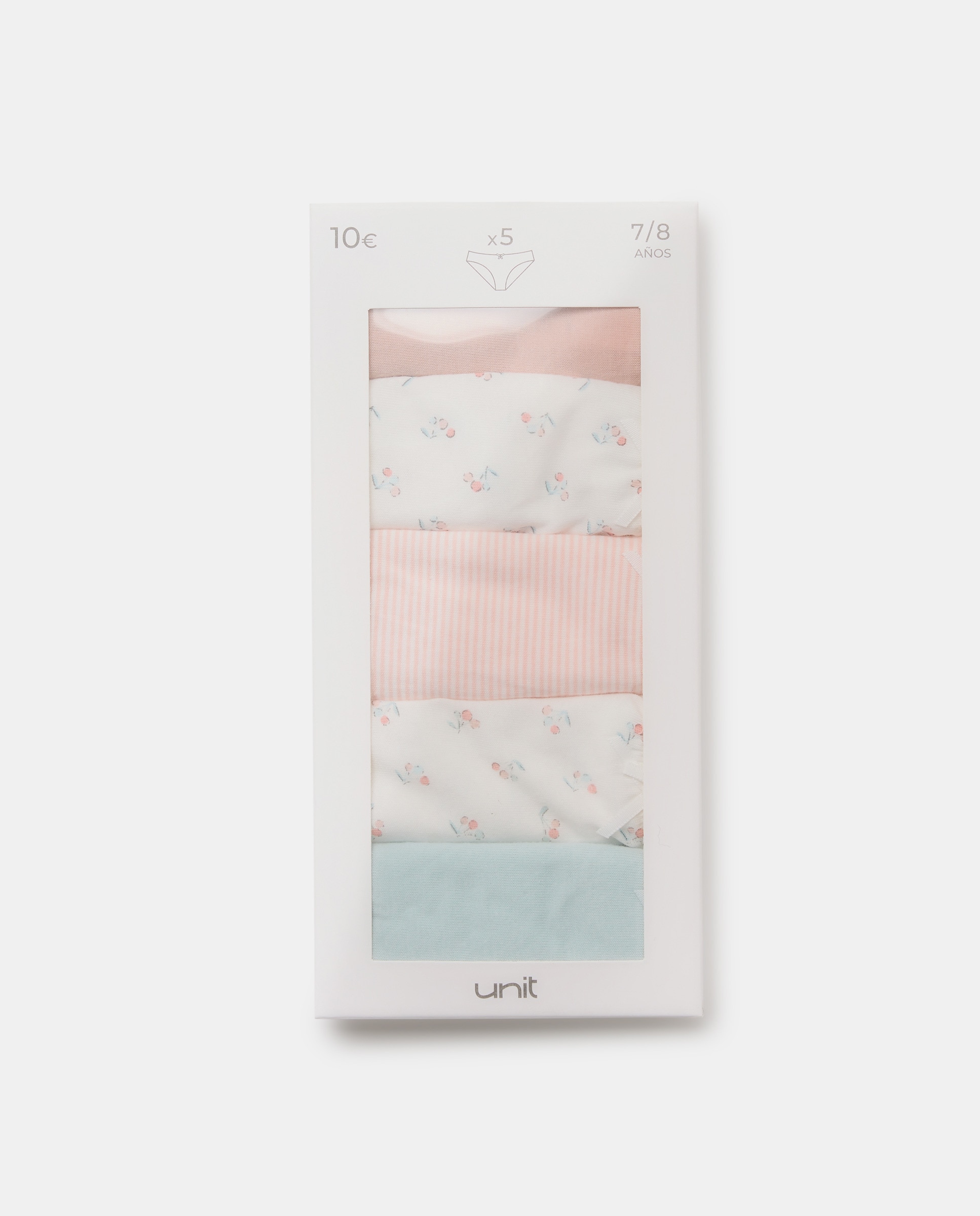 Pack de 5 braguitas de niña fantasía 200 Rosa-4